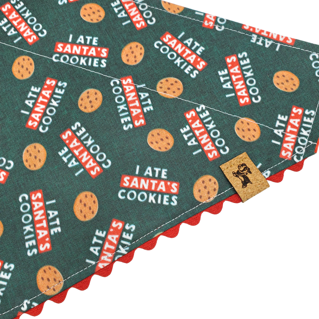 I Ate Santa's Cookies - Reversible Dog Collar Bandana