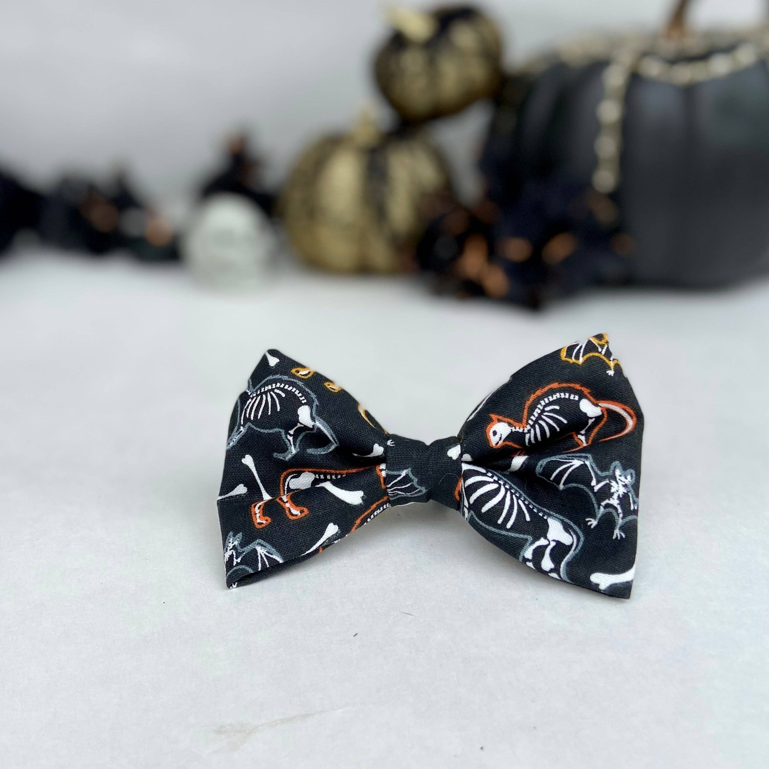 doggish - Halloween Glow in the dark skeletons dog bow accessory