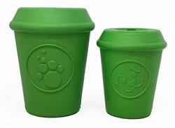 SodaPup Coffee Cup Durable Natural Rubber Dog Chew Toy and Treat Dispenser for Aggresive Chewers, Guaranteed Tough