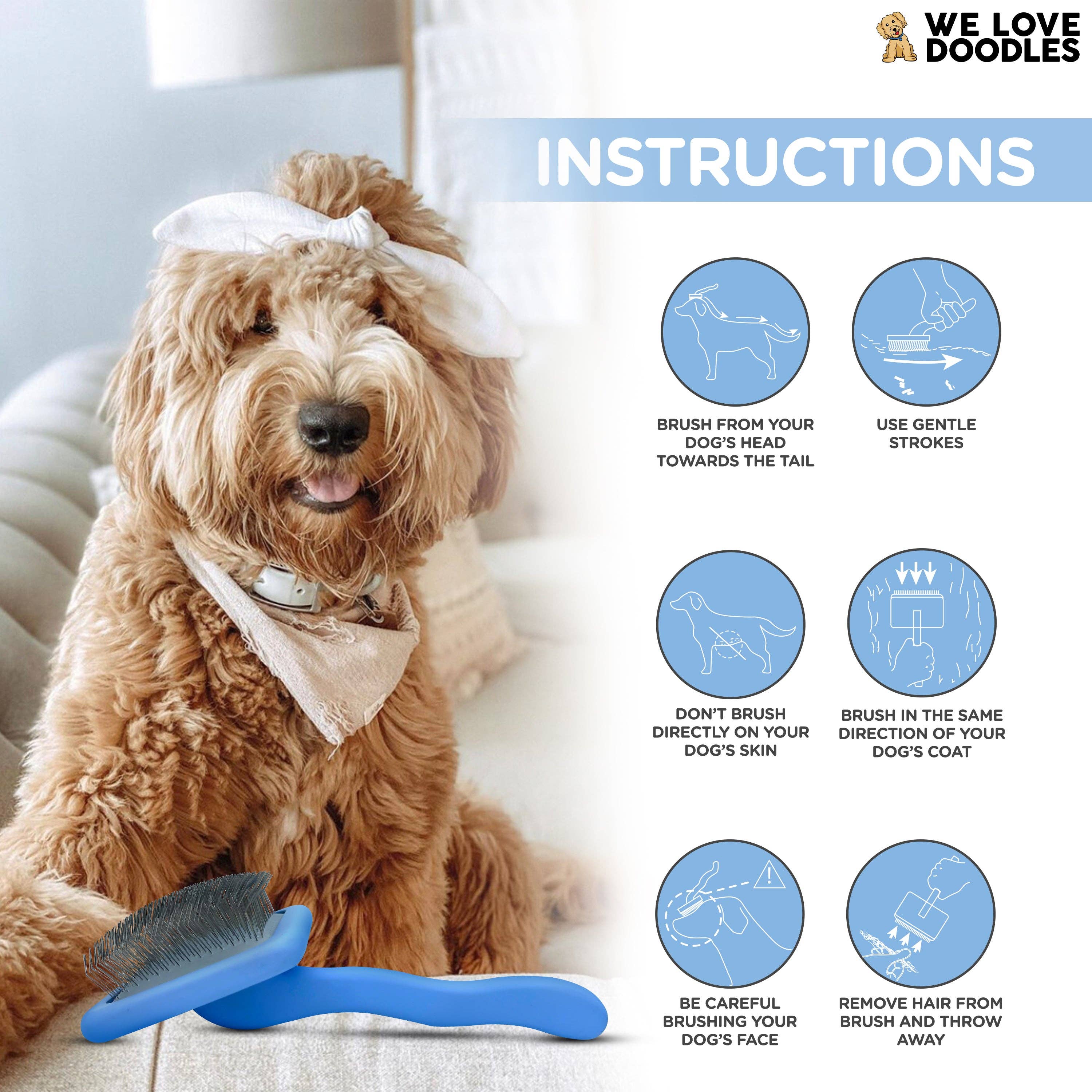 We Love Doodles - Large Slicker Brush