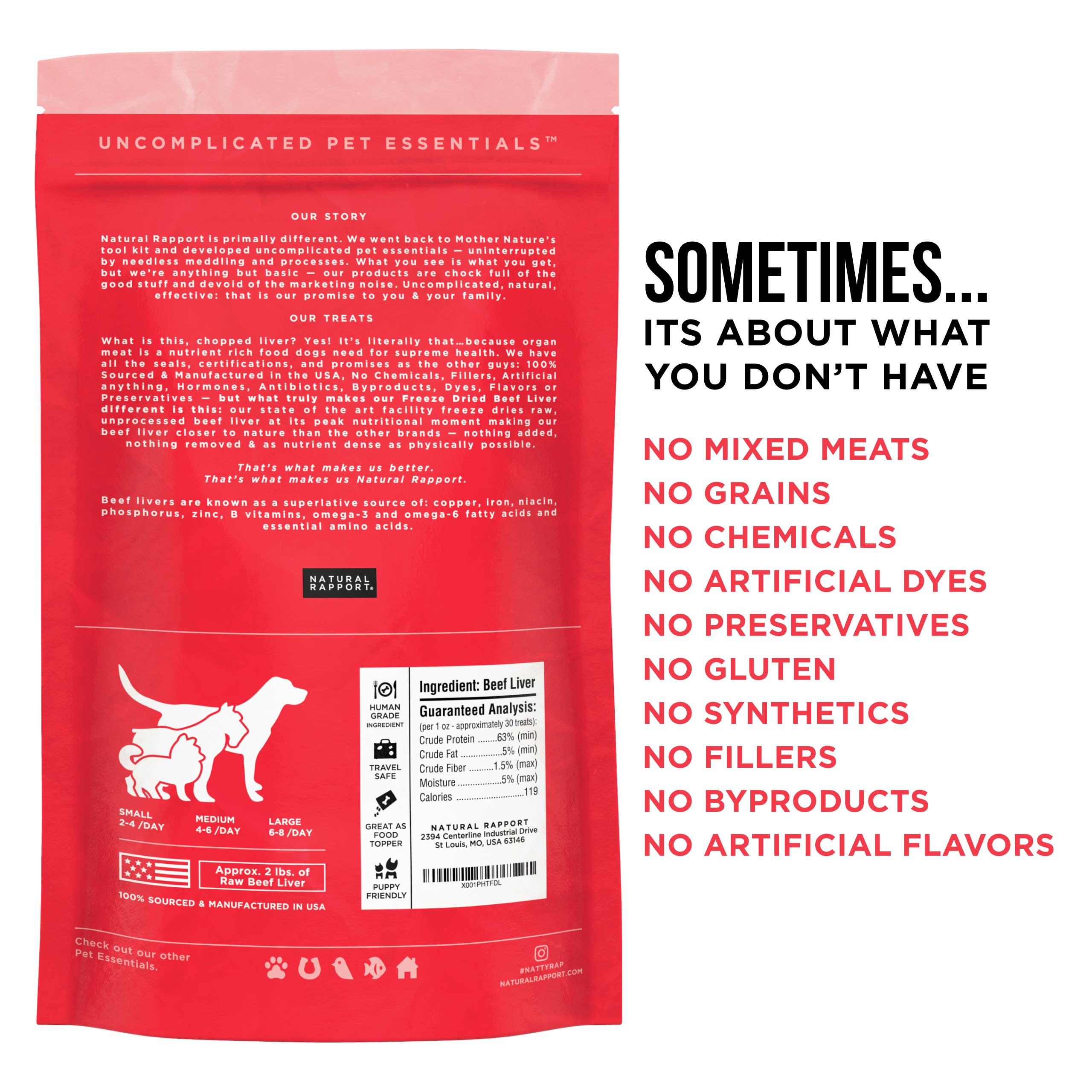 Natural Rapport - The Only Freeze Dried Beef Liver Dogs Need