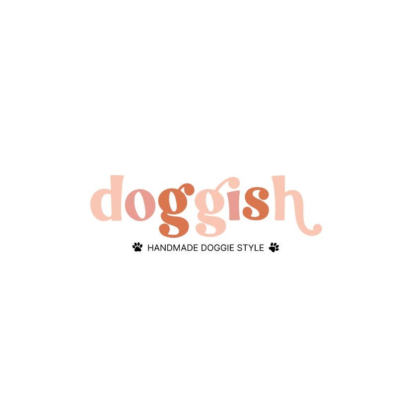 doggish - Handmade dog collar moss green and rust floral daisy