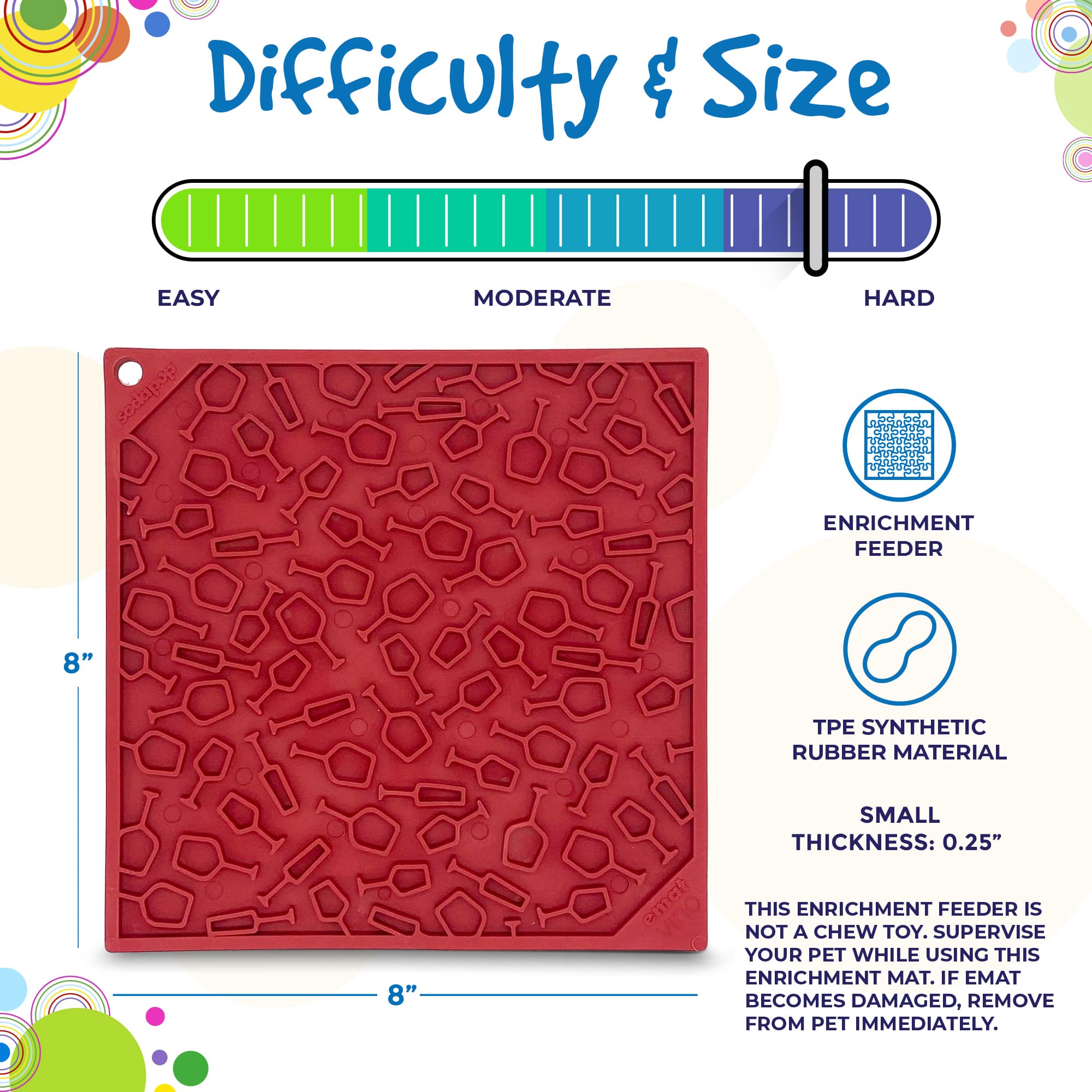 SodaPup Dog Toys - Vino Design eMat Enrichment Lick Mat