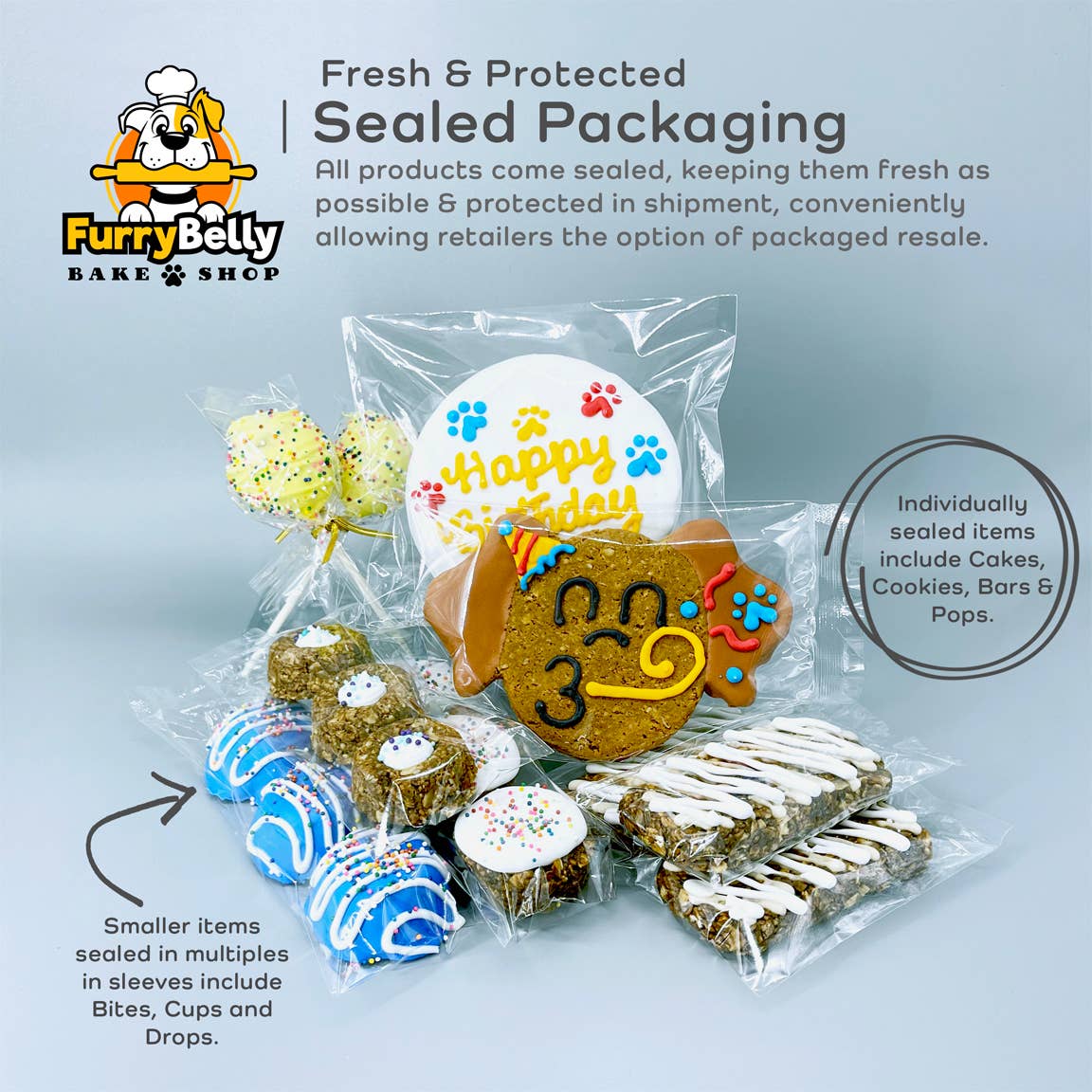 Furry Belly Bake Shop - Gotcha Tennis Ball Crunchy Oat Cookie