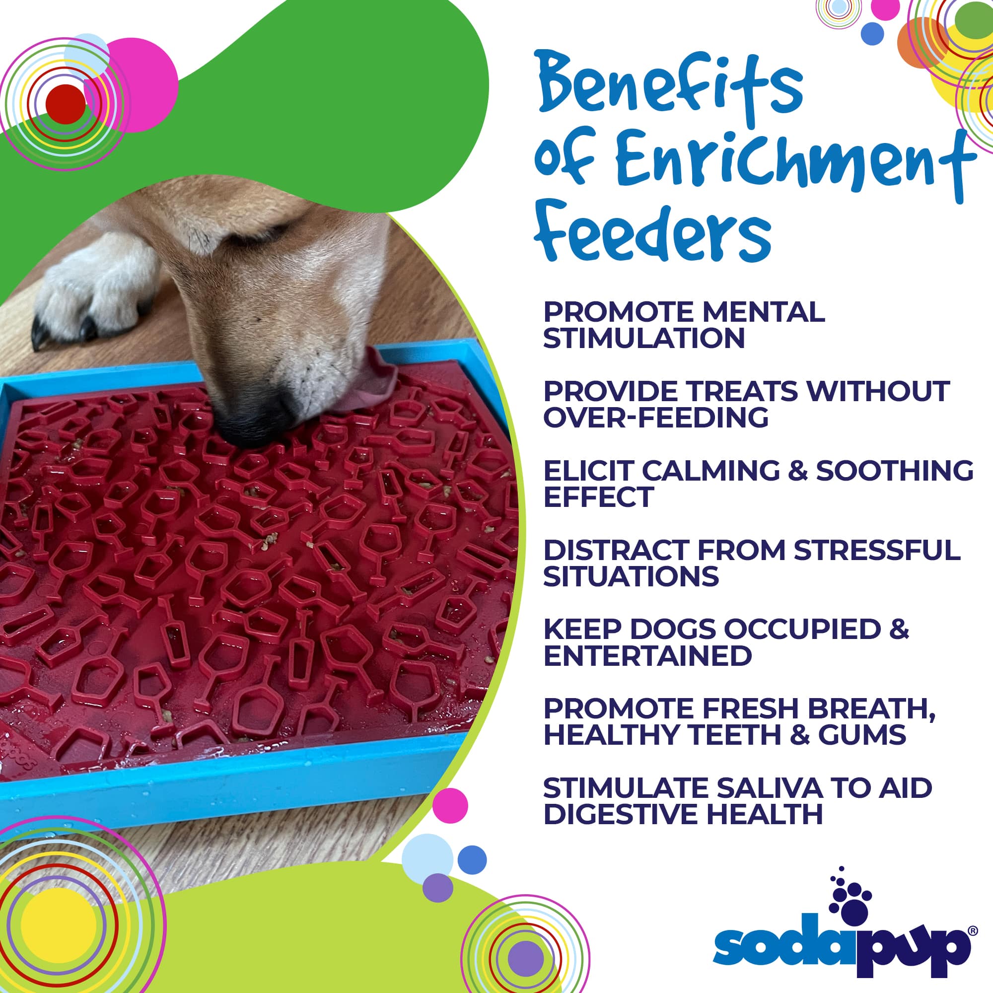 SodaPup Dog Toys - Vino Design eMat Enrichment Lick Mat