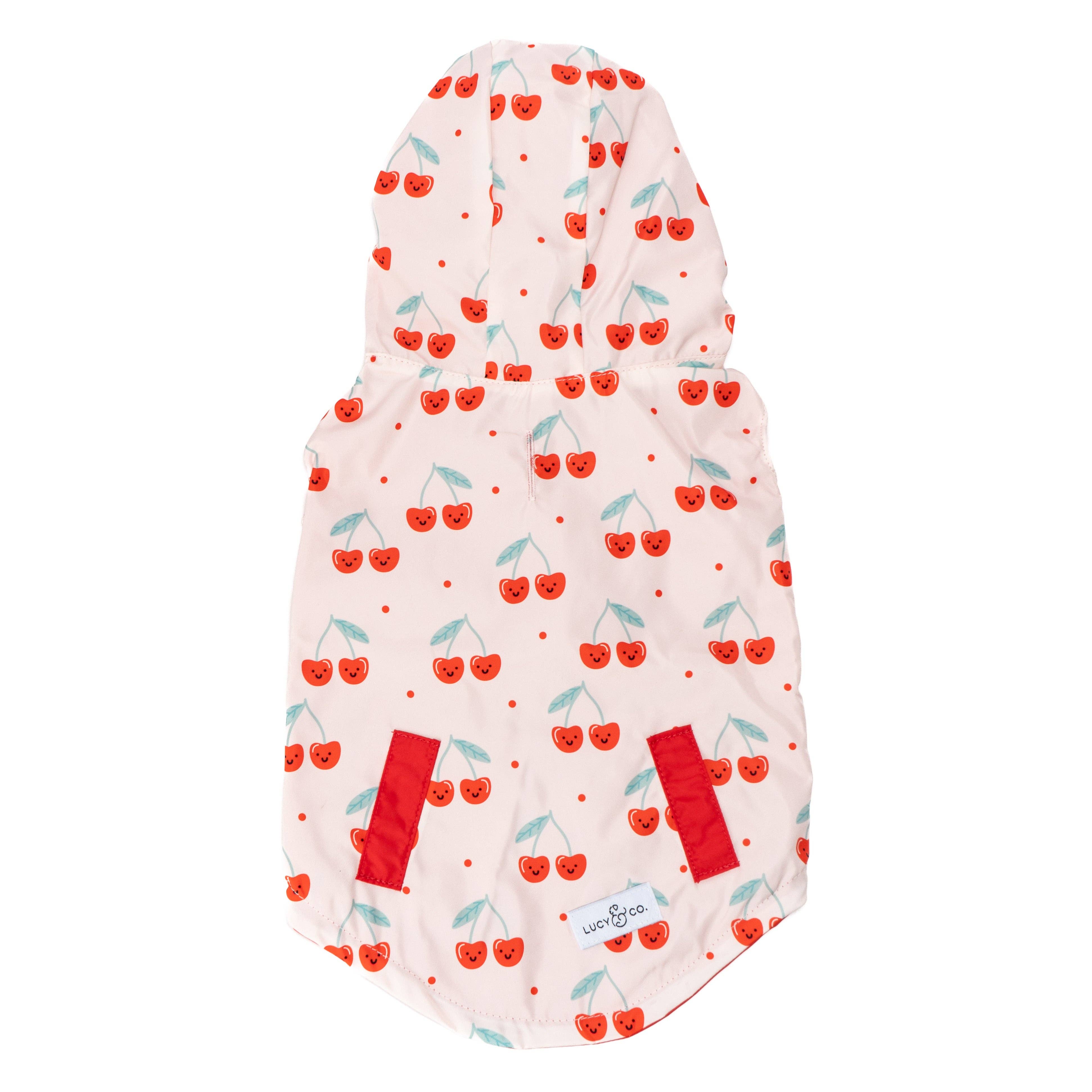 Lucy & Co. Cheery Cherries Reversible Raincoat
