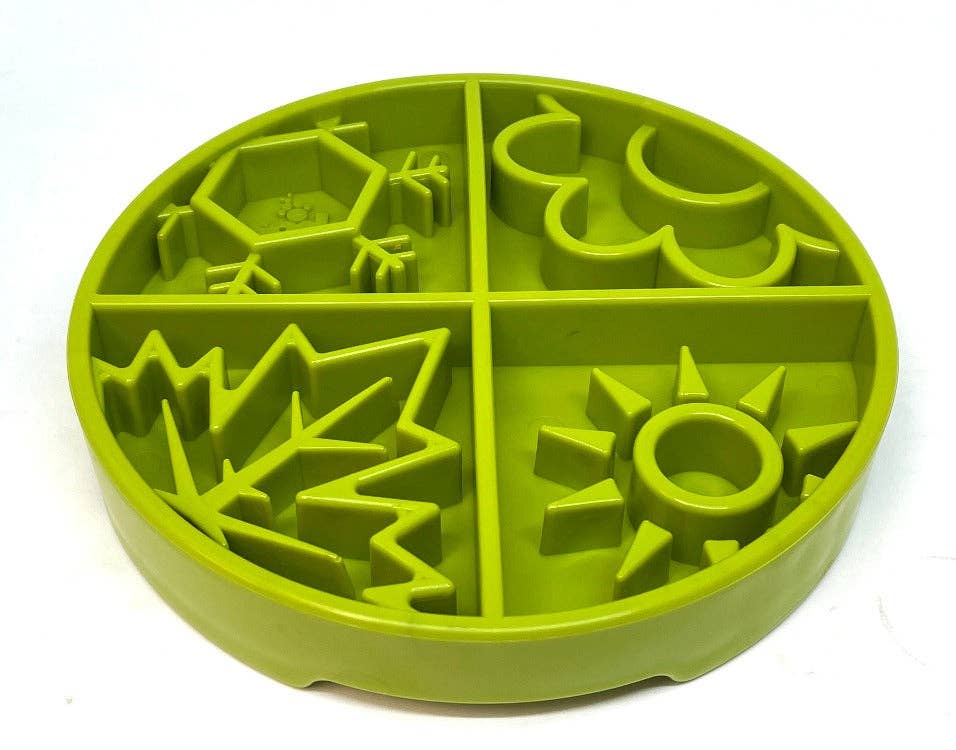 SodaPup Dog Toys - Four Seasons Design Shallow etRAY Enrichment Slow Feeder Bow