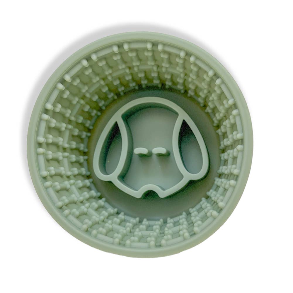 Spot N Knot - Cup Silicone Slow Feeder Dog Bowl with Suction Cup Base
