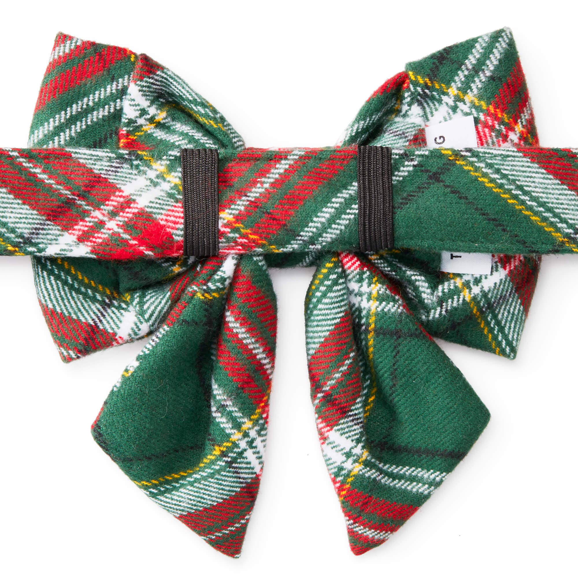 Holly Jolly Flannel Holiday Lady Dog Bow: Small
