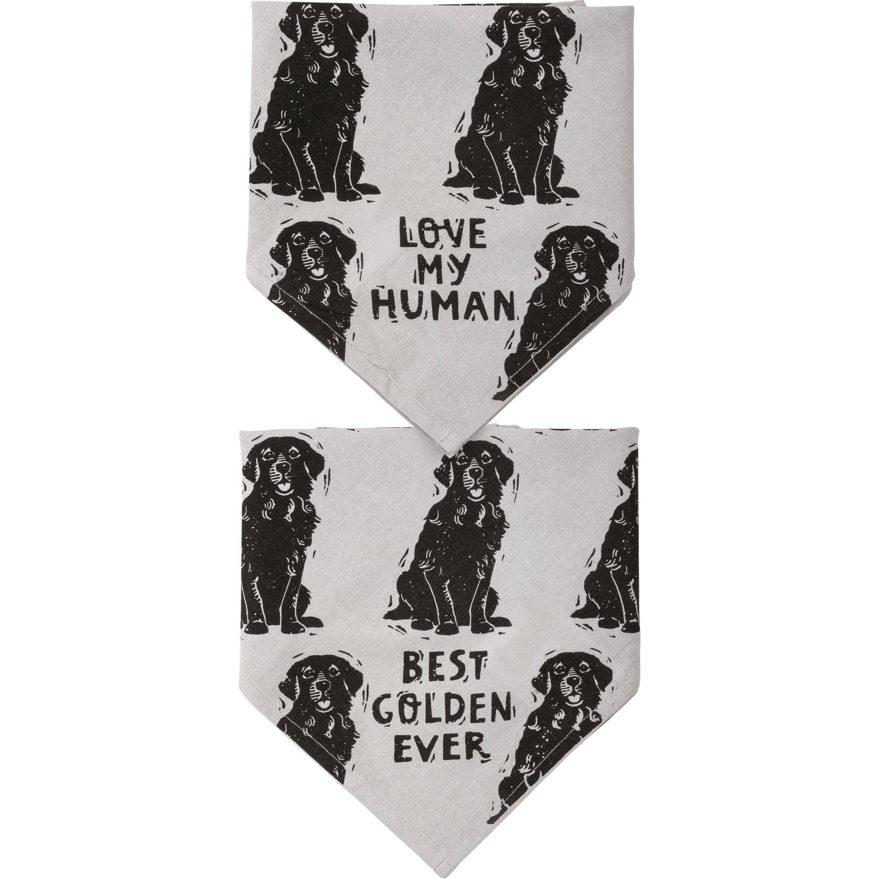 Primitives by Kathy - Golden/Love My Human Large Pet Bandana