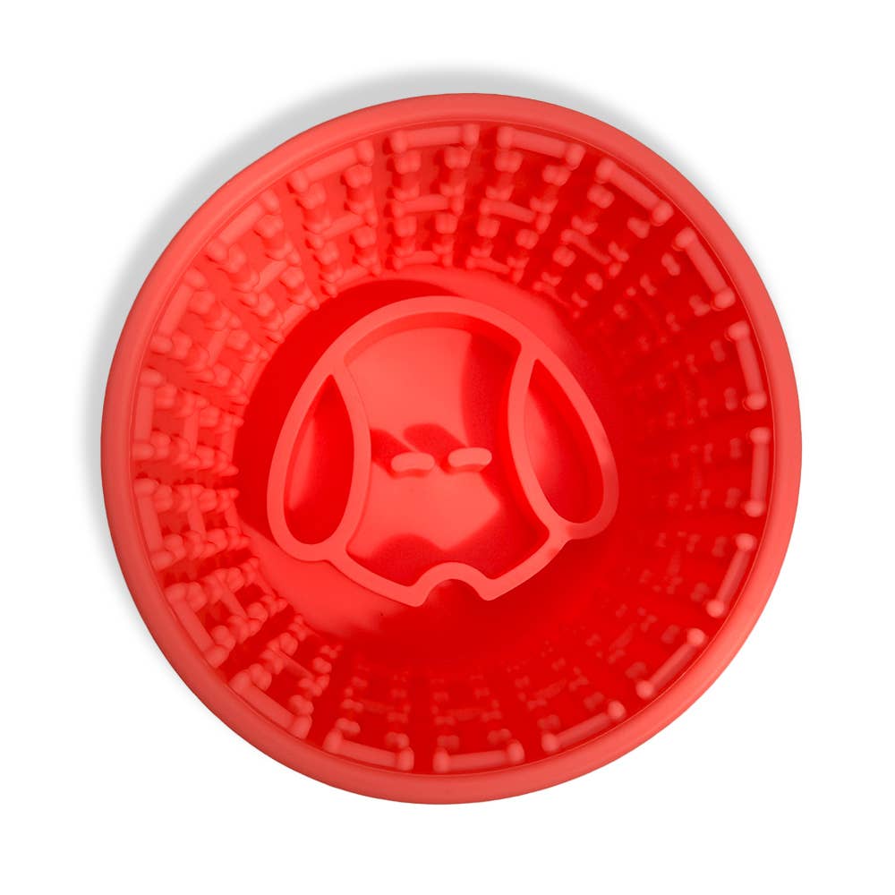 Spot N Knot - Cup Silicone Slow Feeder Dog Bowl with Suction Cup Base