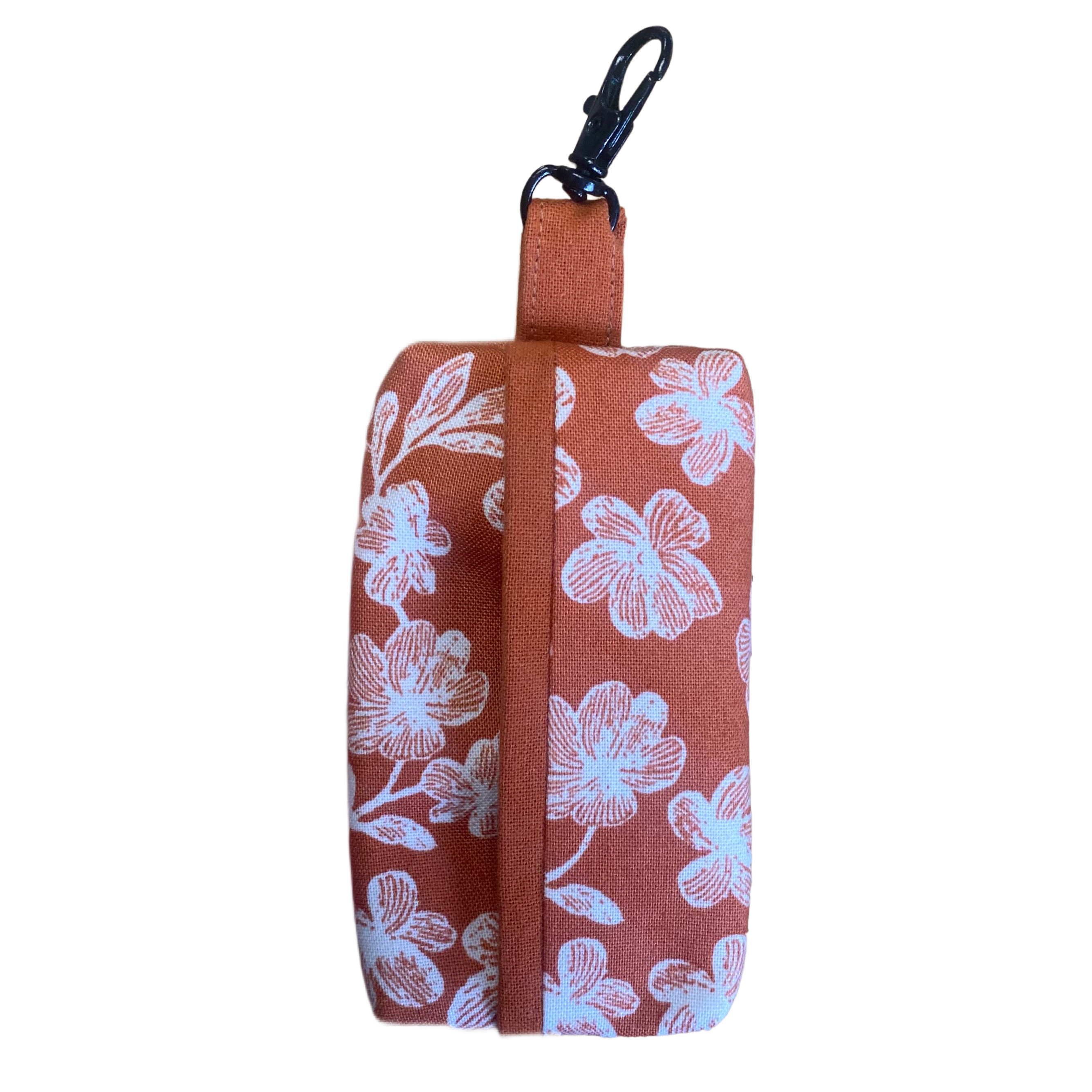 Old Dog, New Style - Rust Floral Dog Poop Bag Holder