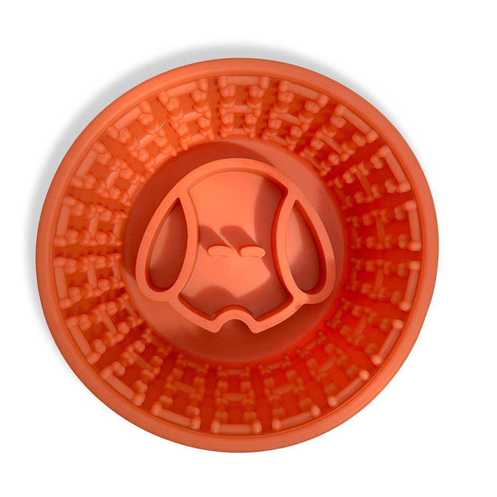 Spot N Knot - Cup Silicone Slow Feeder Dog Bowl with Suction Cup Base