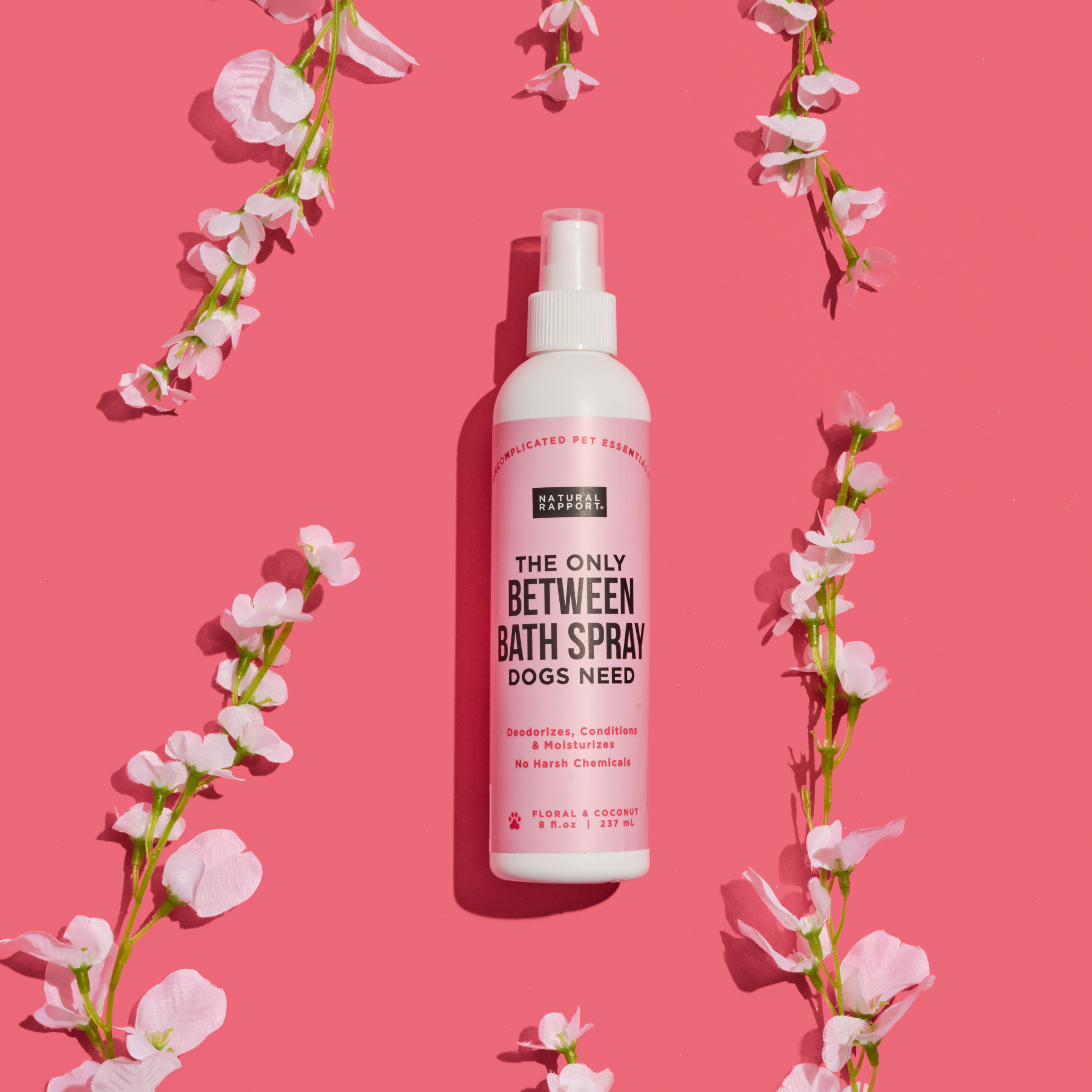 Natural Rapport - The Only Between Bath Spray Dogs Need - Floral & Coconut