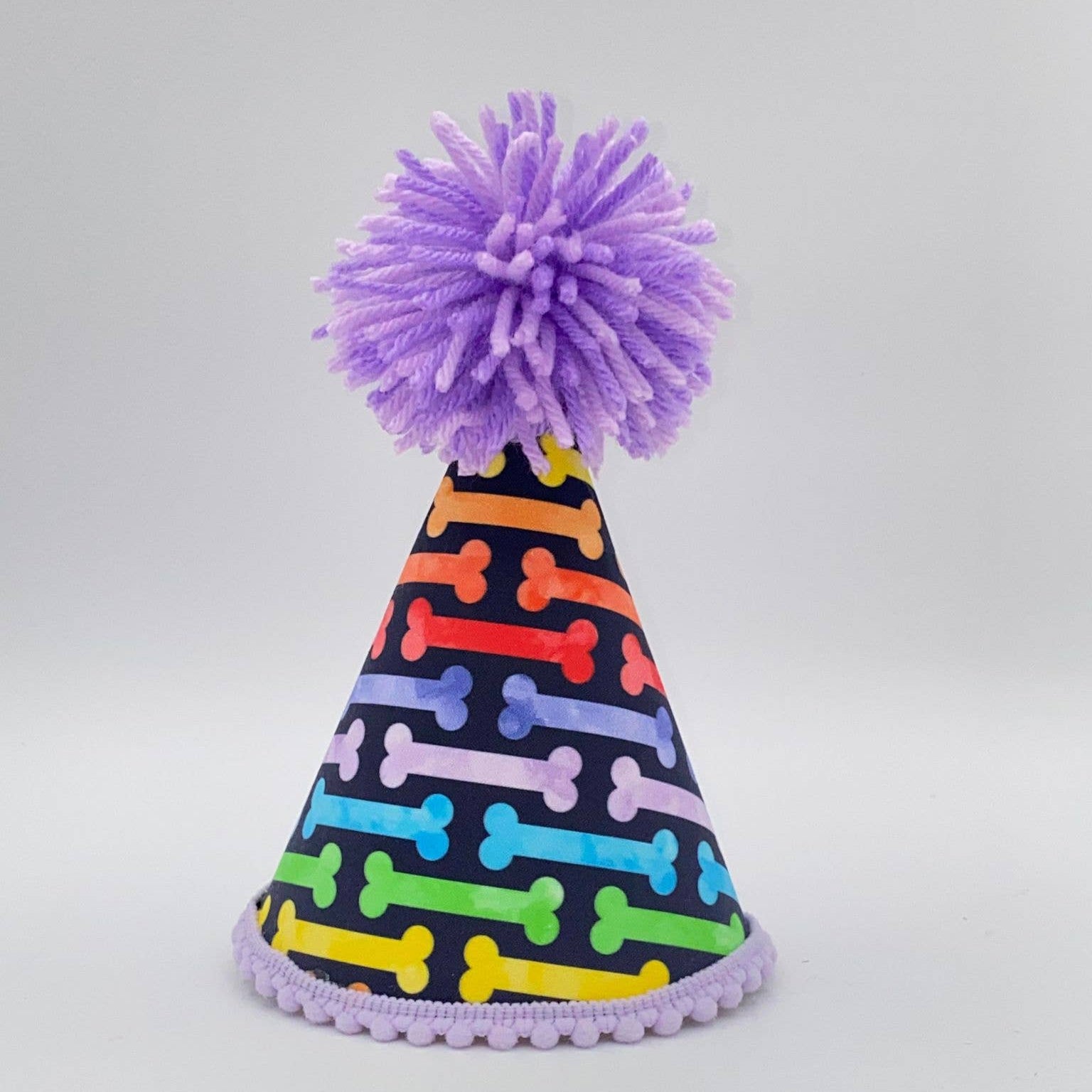 Pup Party Hats - Rainbow Bones