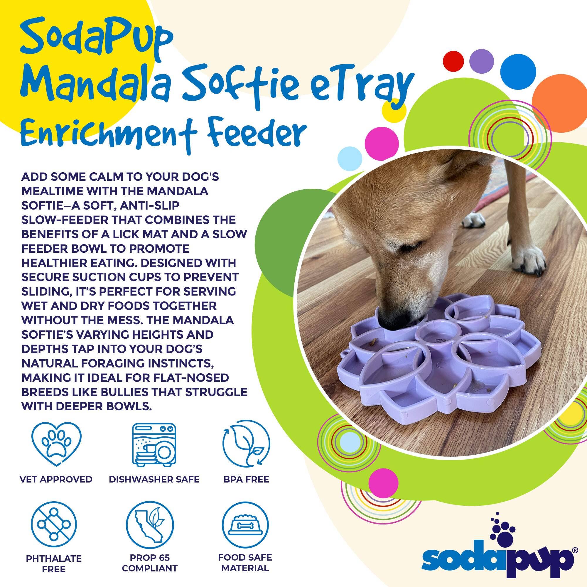 SodaPup Mandala "Softie" eTray Enrichment Tray for Dogs