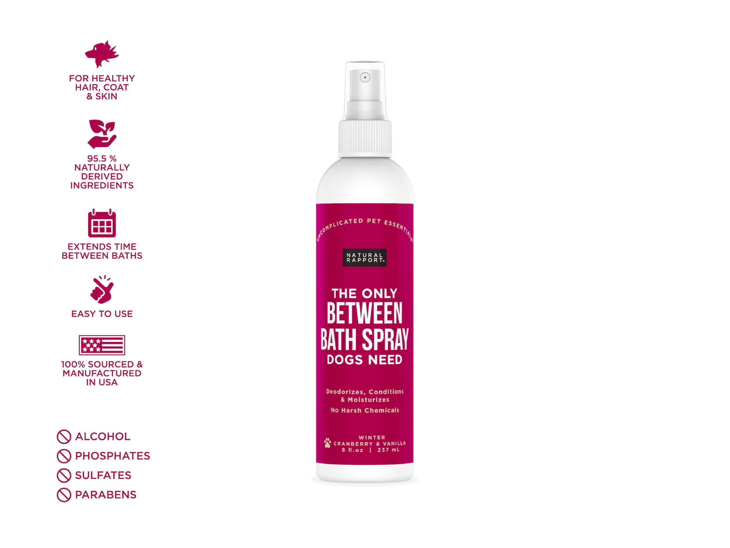Natural Rapport - The Only Between Bath Spray Dogs Need