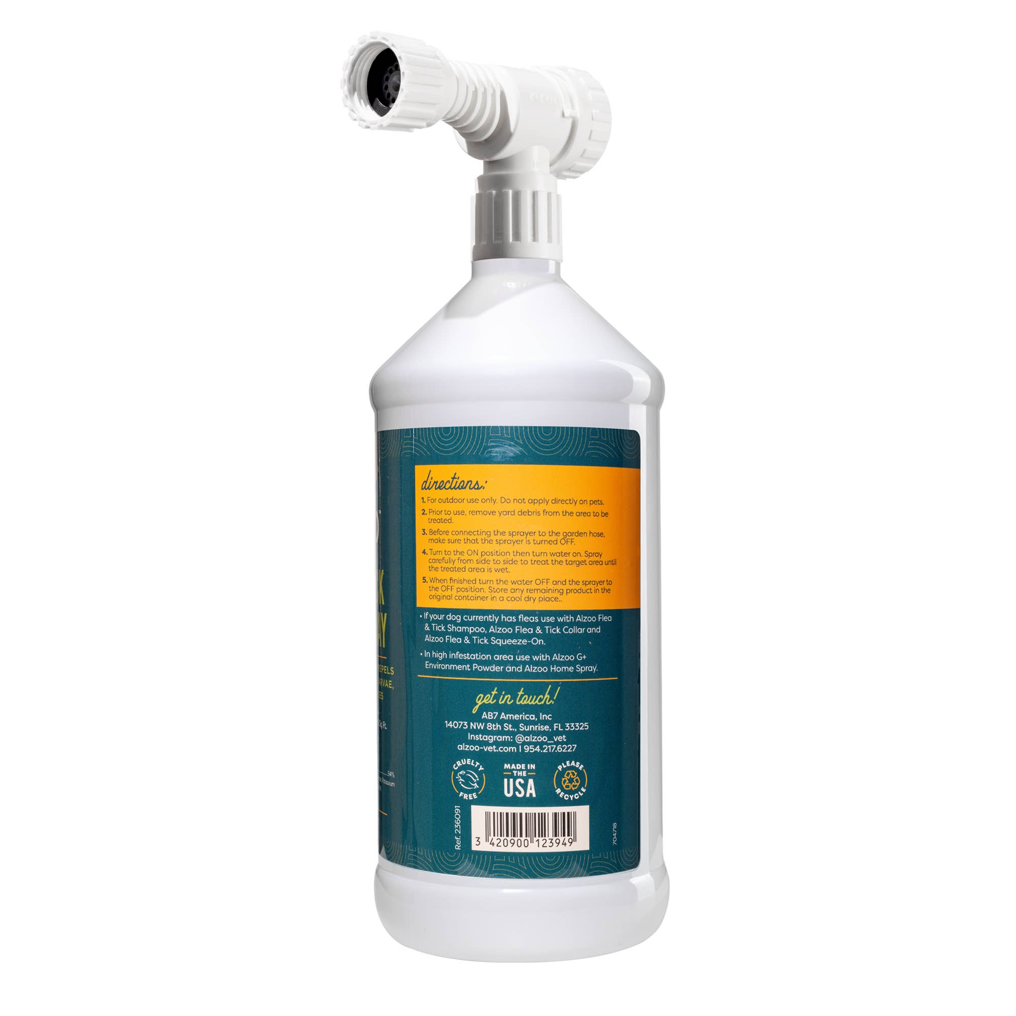 ALZOO Plant-Based Flea & Tick Yard Spray 32oz