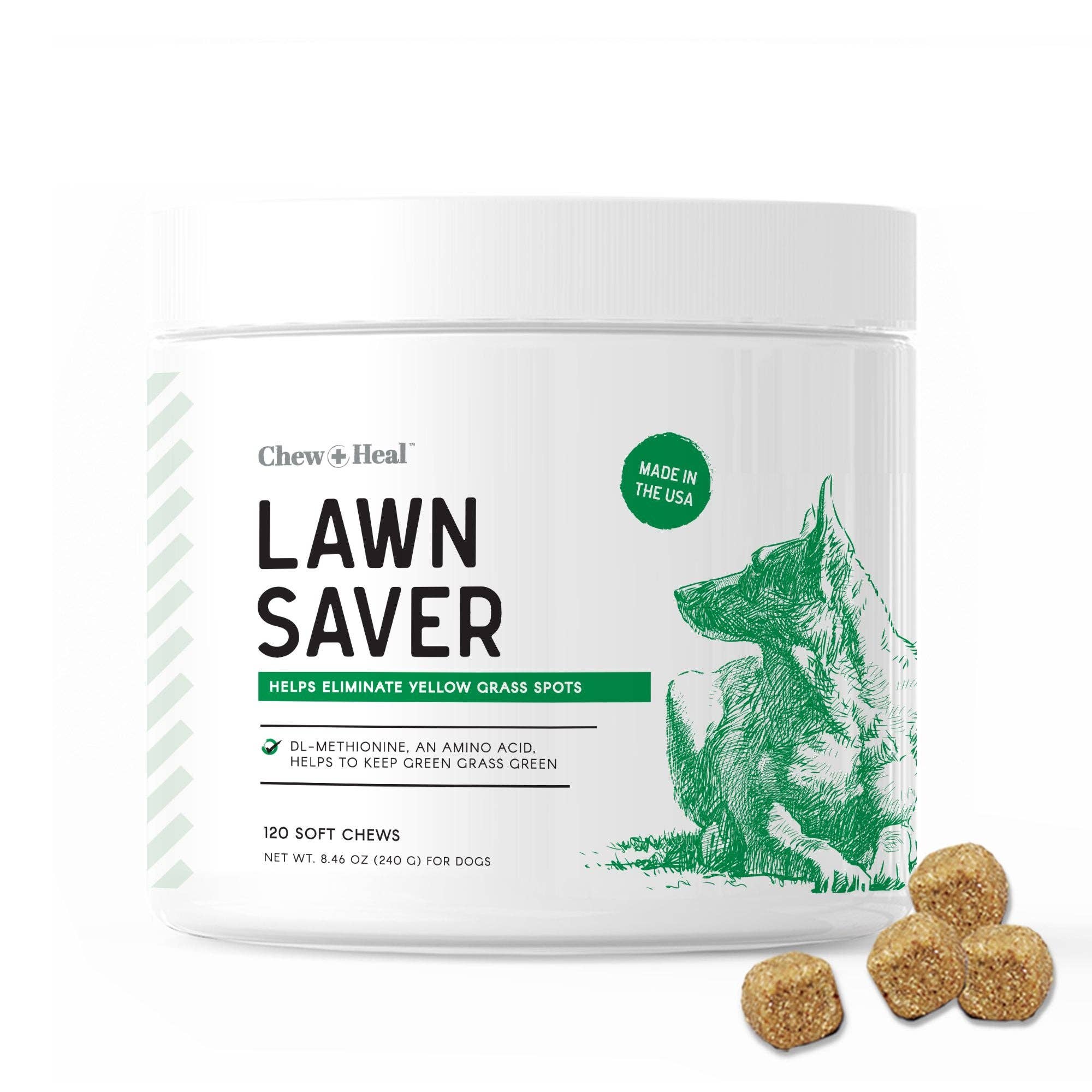 Chew + Heal - Chew + Heal Grass Saver Chews For Dogs| Dog Urine Grass Saver| 120 Soft Chews
