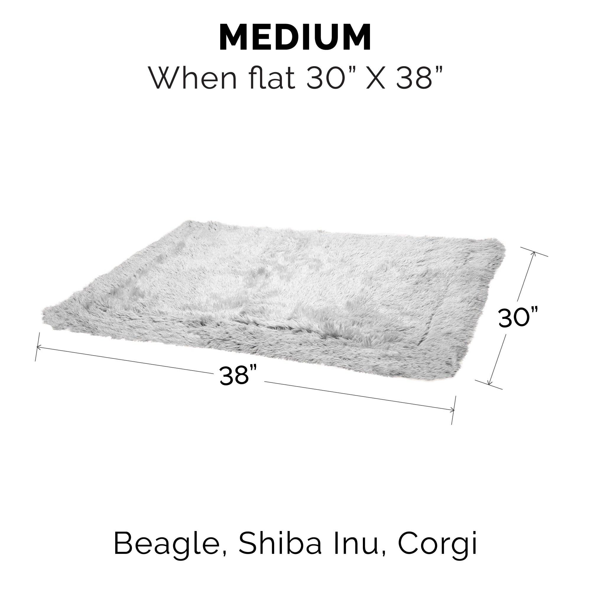 Long Fur & Velvet Pet Throw Blanket: Mist Gray / Extra Large