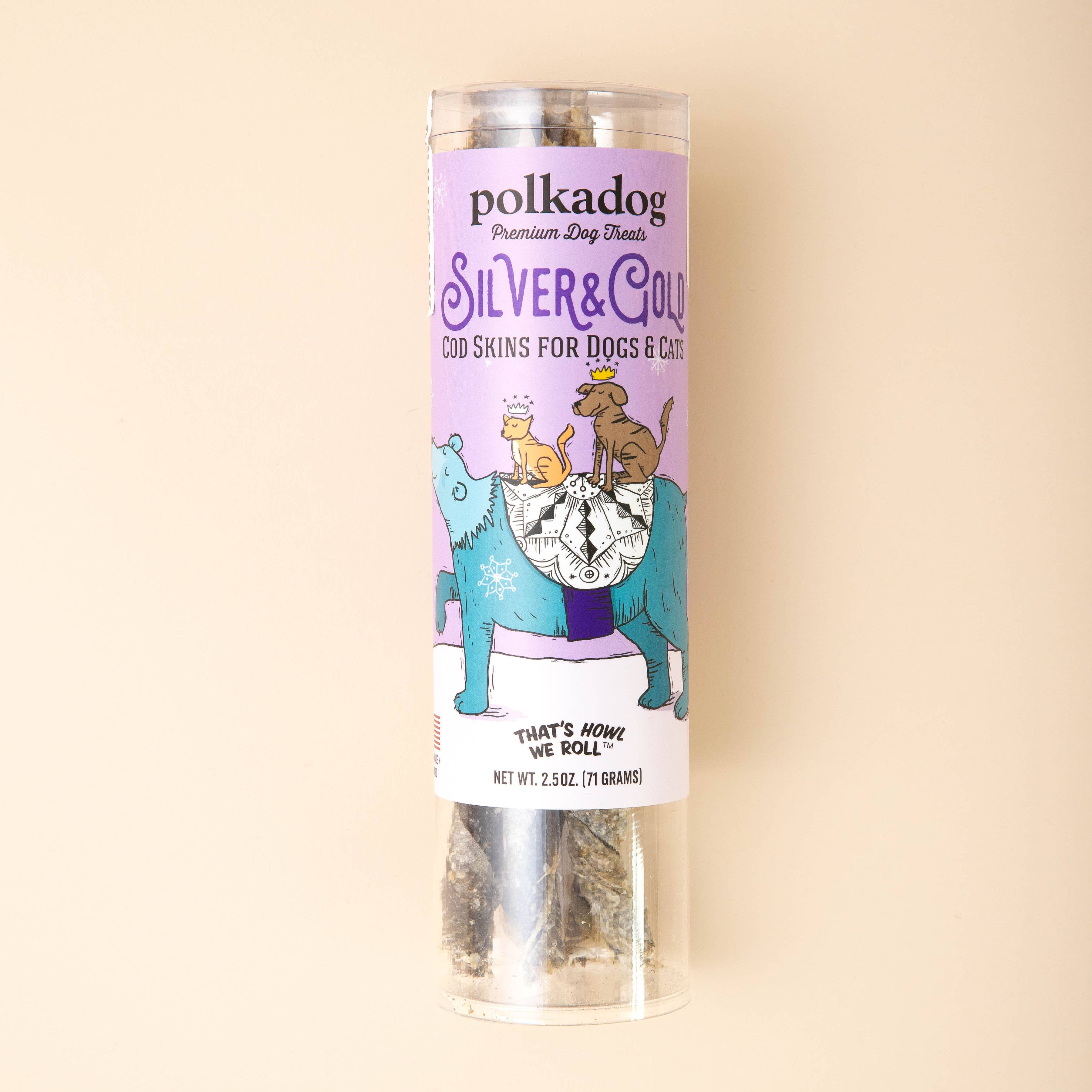 Polkadog - Holiday Tube: Silver & Gold (Cod Skin) - 2.5oz