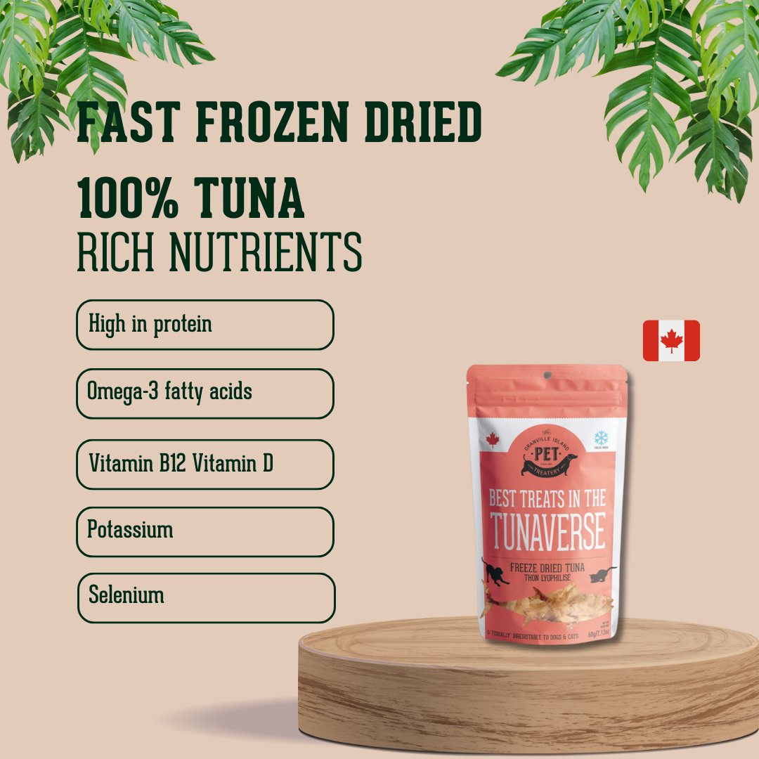 Freeze Dried Tuna Flakes Treat For Cats & Dogs 30G