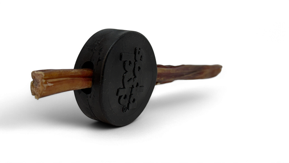 SodaPup Rubber Hockey Puck Treat Holder and Chew Toy