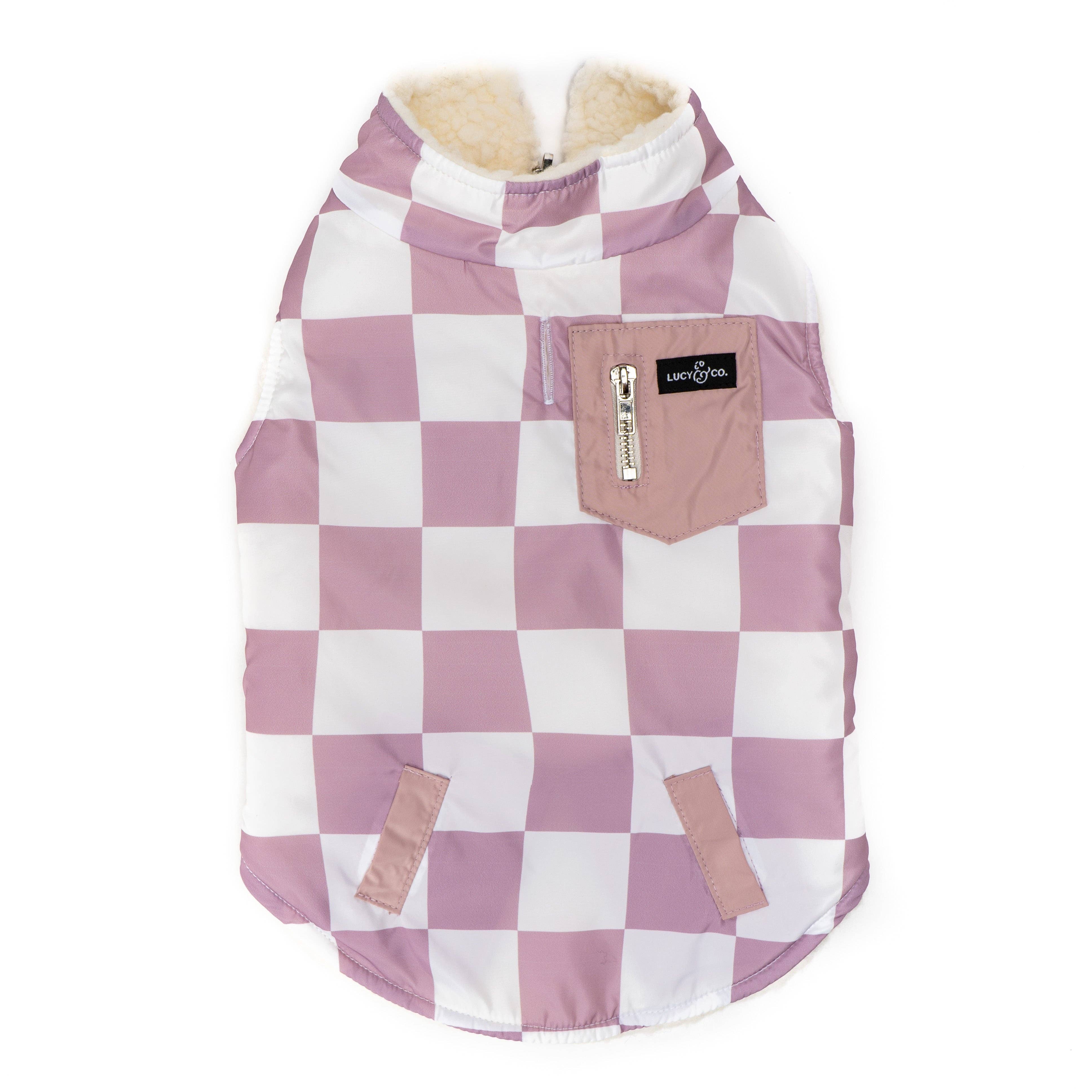 The Checked Out Reversible Teddy Vest: Medium