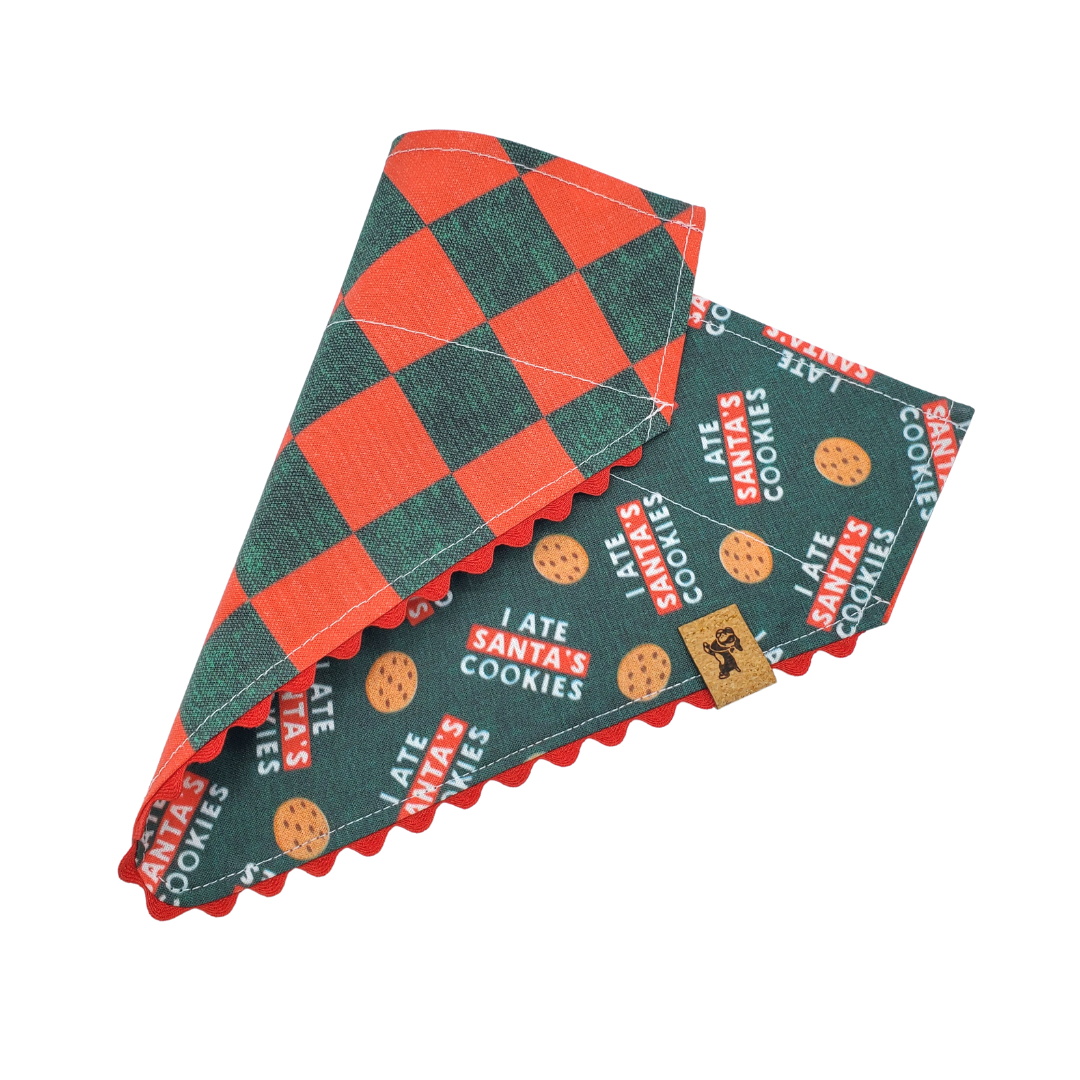 I Ate Santa's Cookies - Reversible Dog Collar Bandana