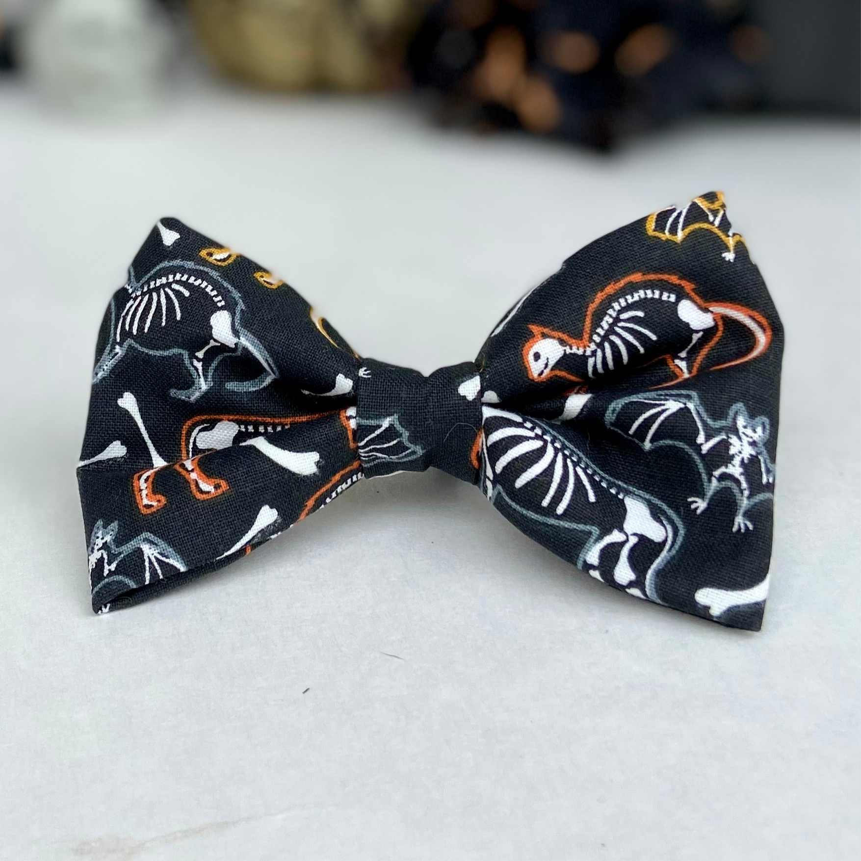 doggish - Halloween Glow in the dark skeletons dog bow accessory