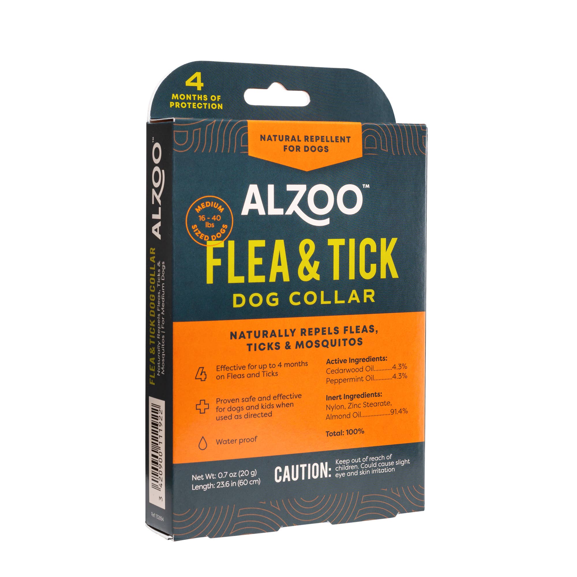 ALZOO - ALZOO™ Plant-Based Repellent Diffusing Dog Collar - Medium