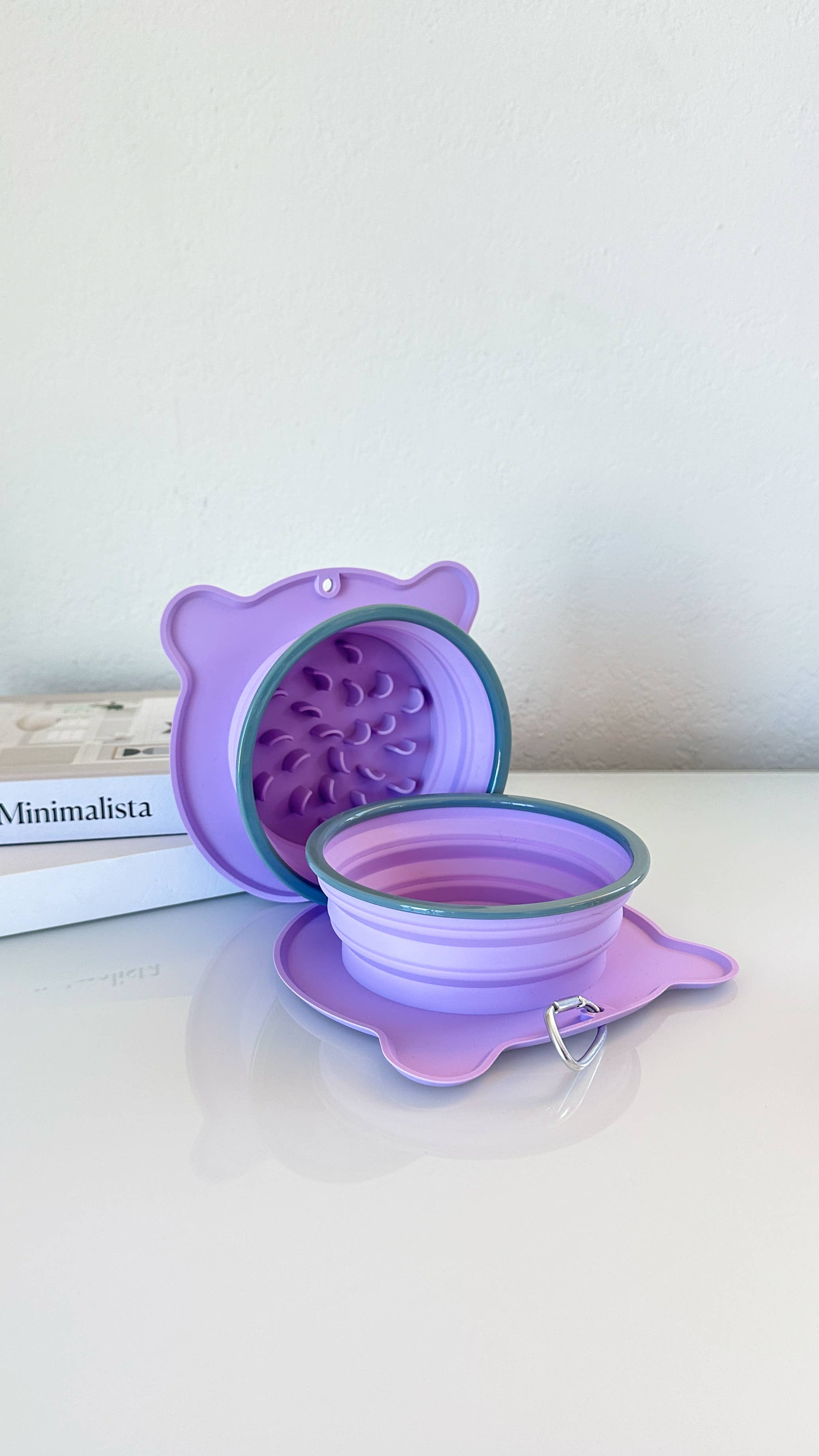 Spot N Knot - Travel Collapsible Bowl | Slow feeder for Dog and Cat