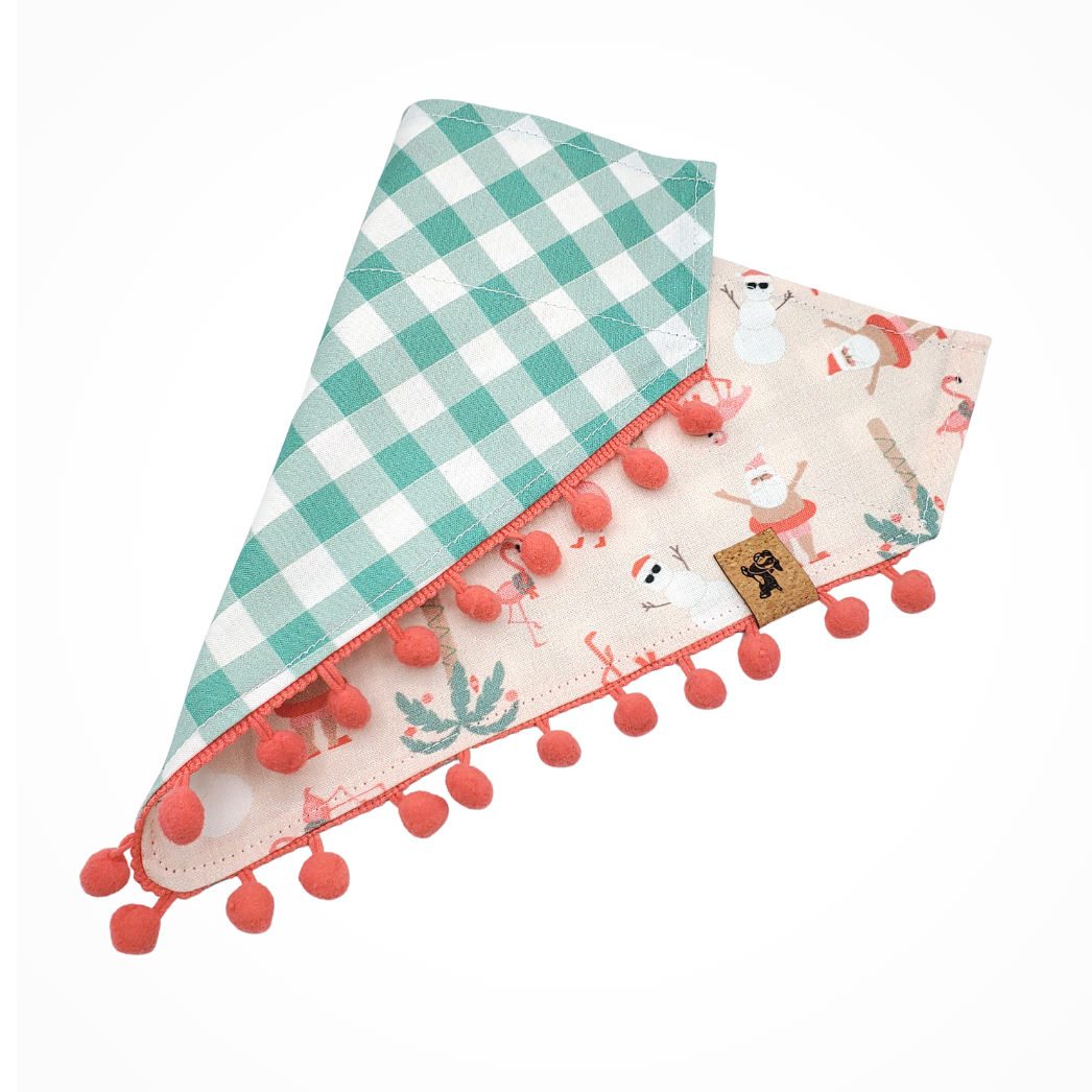 Tropical Christmas - Reversible Dog Collar Bandana