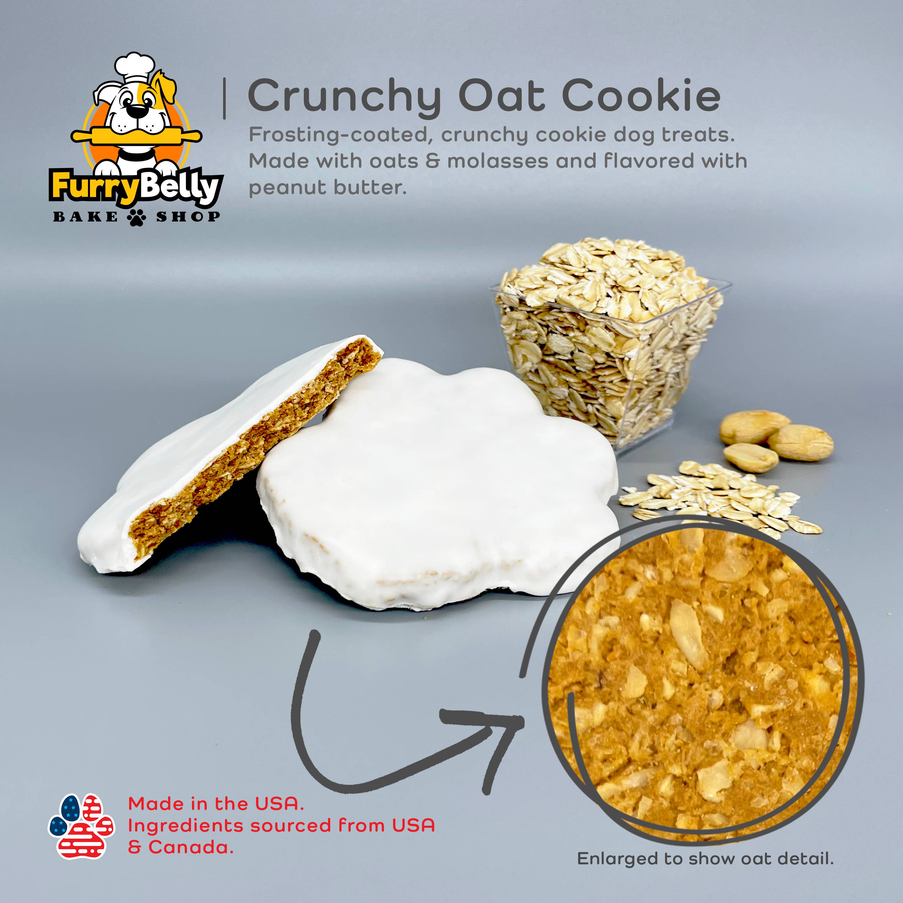 Furry Belly Bake Shop - Gotcha Tennis Ball Crunchy Oat Cookie