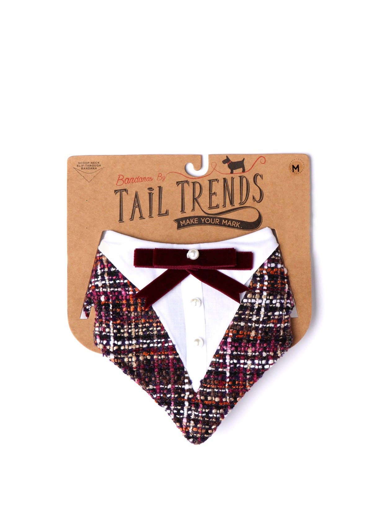 Tail Trends - Vivian Formal Bandana With Velvet Bow