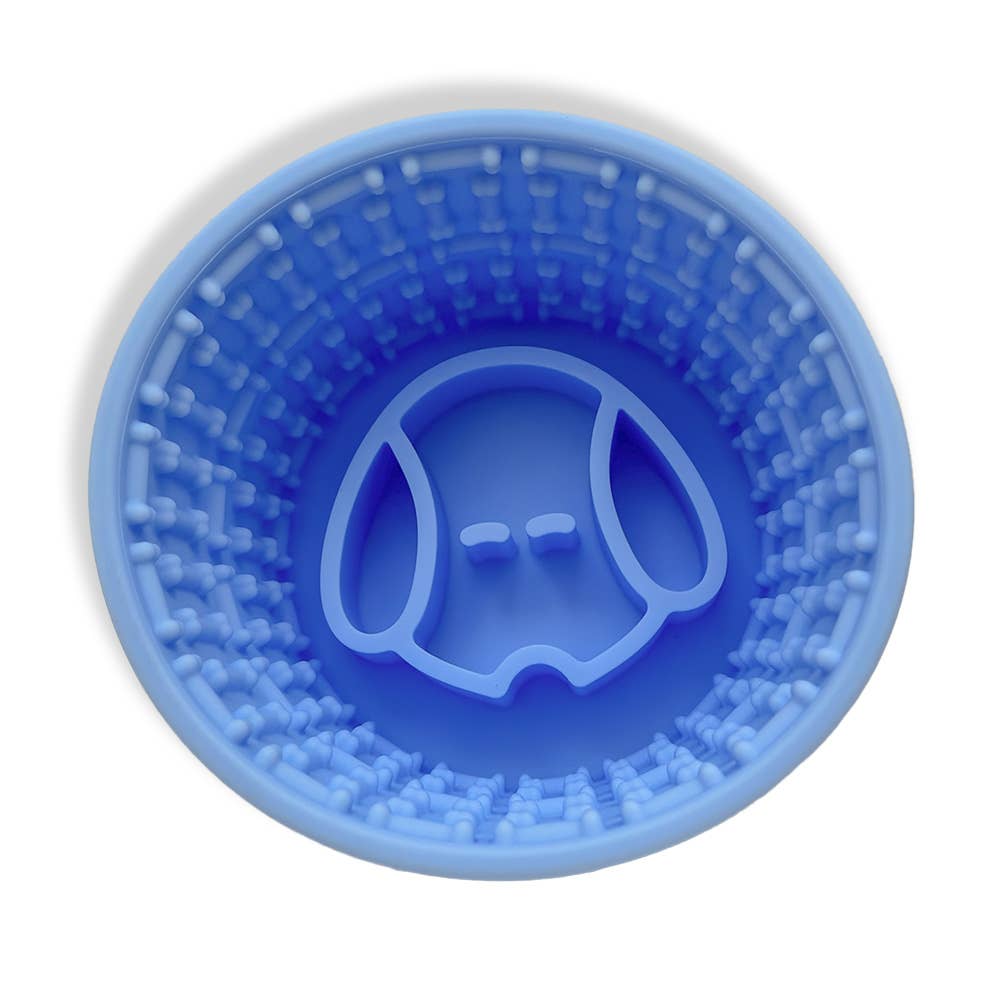 Spot N Knot - Cup Silicone Slow Feeder Dog Bowl with Suction Cup Base