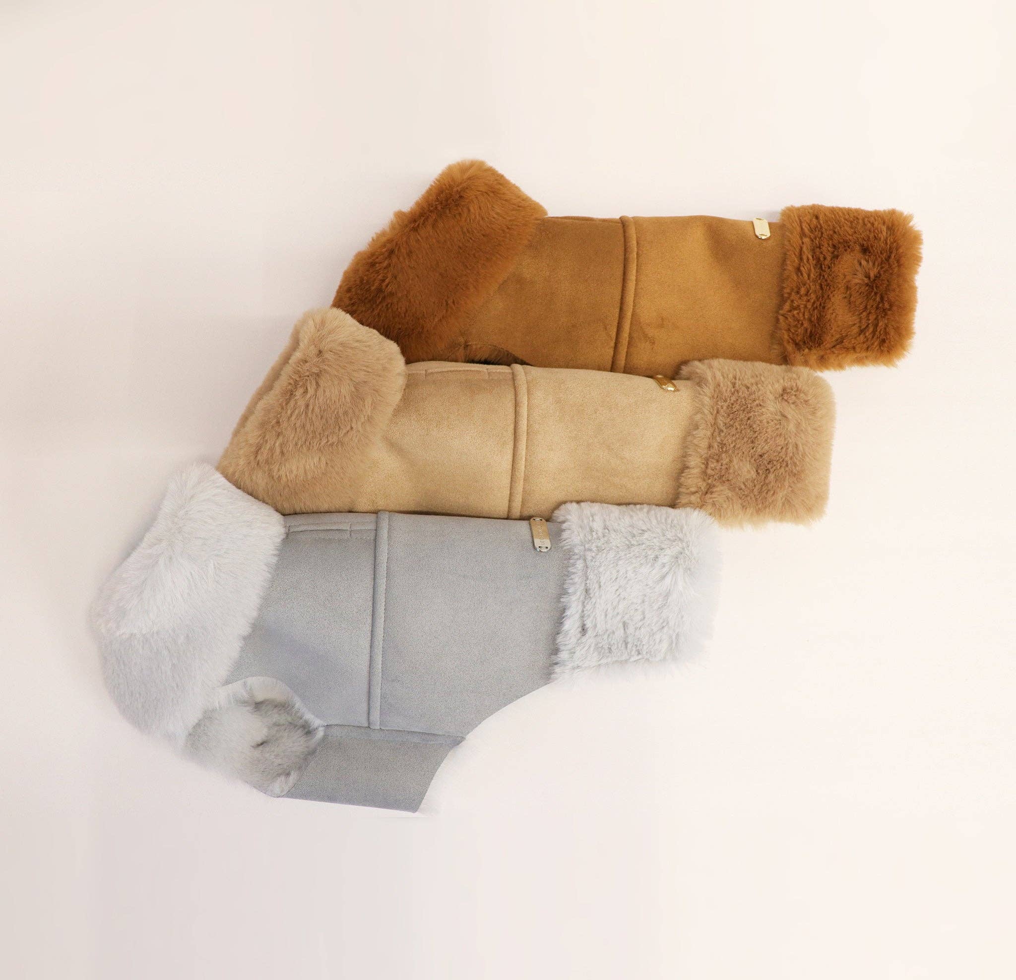 Le Chien Bleu NY - Faux Lambskin Coat - Camel
