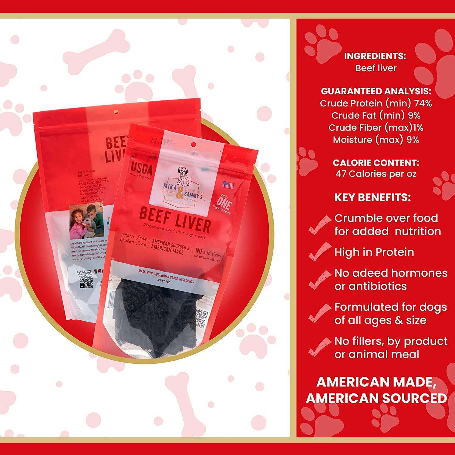 Mika and Sammy's Blazin' Beef aka Beef Liver Dog Treats 5 oz.