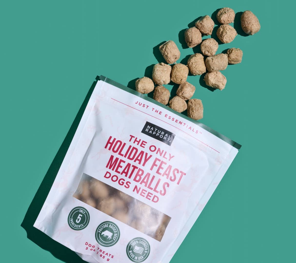 Natural Rapport - The Only Holiday Feast Meatballs Dogs Need