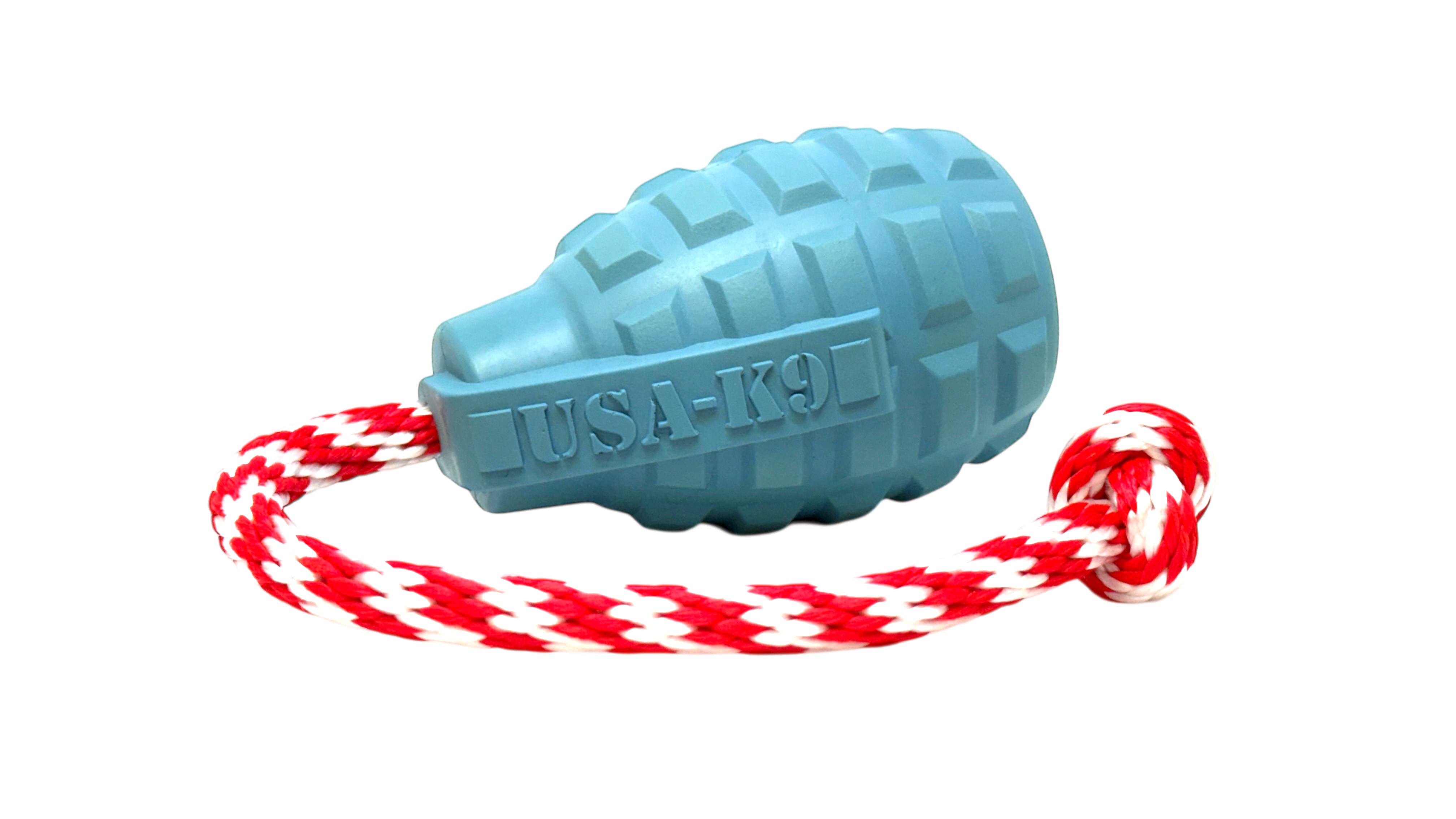 SodaPup Dog Toys - USA-K9 Grenade - Chew Toy - Reward Toy - Blue