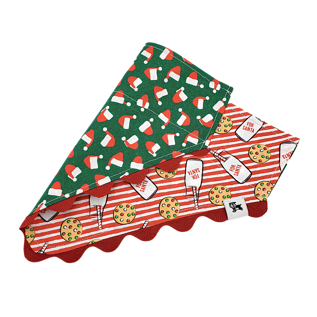 Santa's Cookies - Reversible Dog Collar Bandana