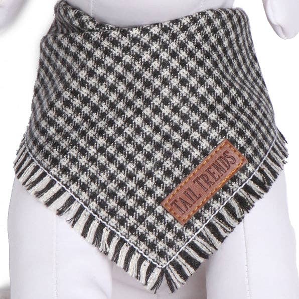 Tail Trends - Grey Plaid Frayed