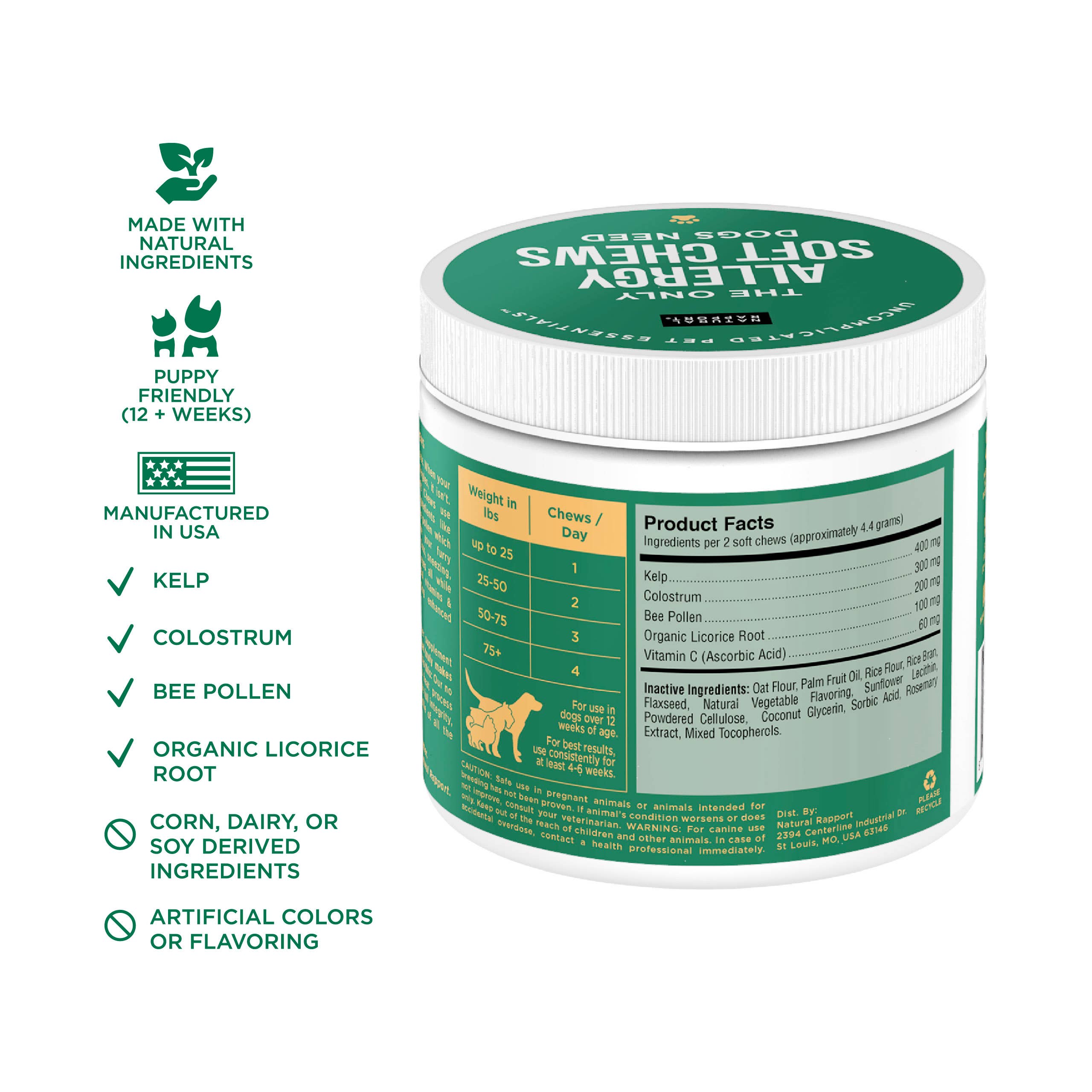 Natural Rapport - The Only Allergy Soft Chews Dogs Needs