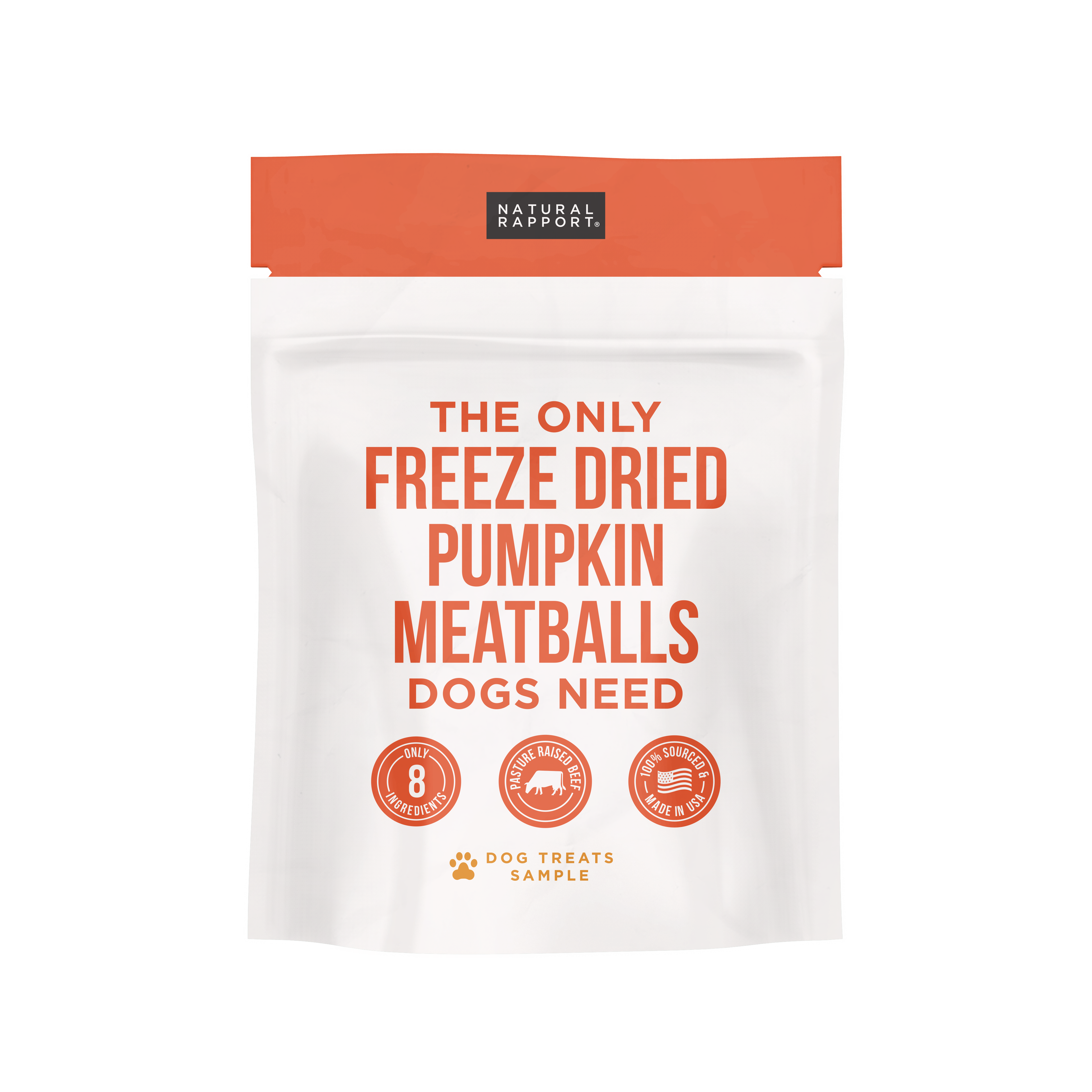 Natural Rapport - The Only Freeze Dried Pumpkin Meatballs Dogs Need