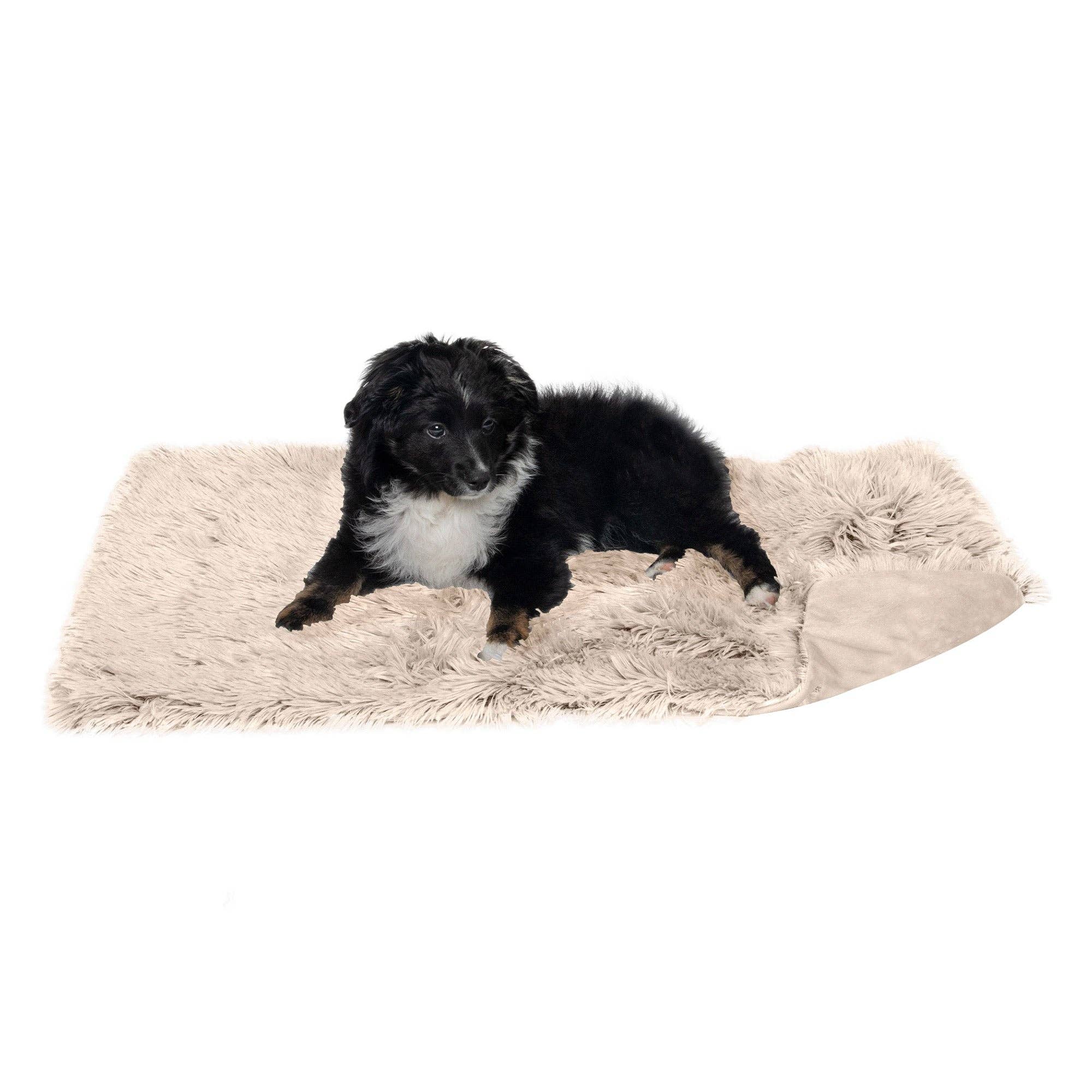 Long Fur & Velvet Pet Throw Blanket: Mist Gray / Extra Large