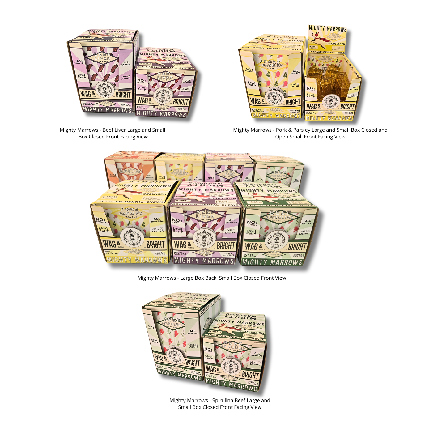 Wag & Bright Supply Co. - Mighty Marrows Collagen Dental Chew - Beef Liver - Large