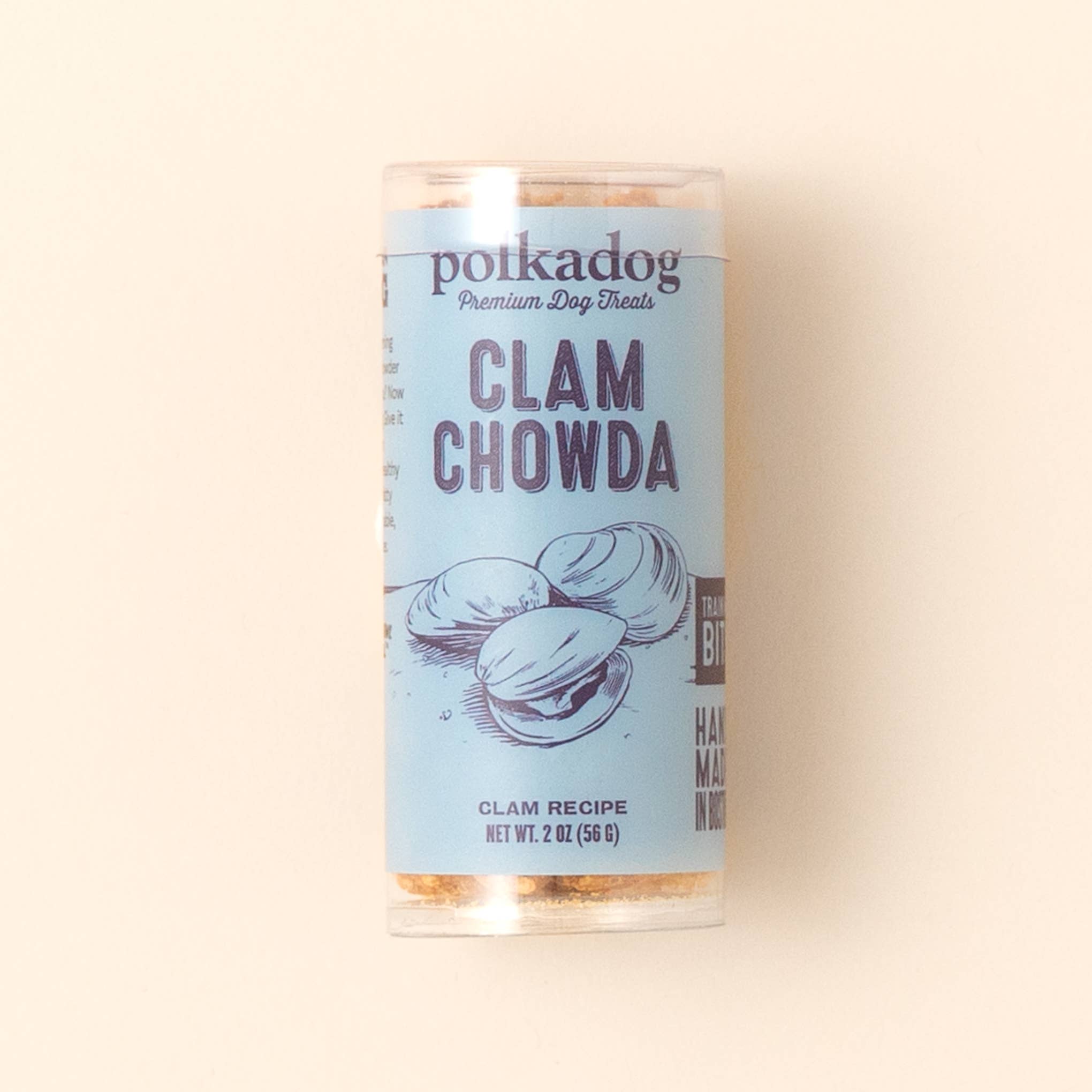 Polkadog - Mini Tube: Clam Chowda, Training Bits - 2oz - Dog Treats