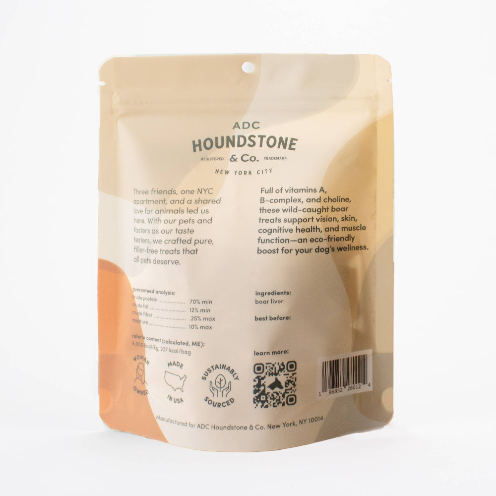 Back view of a ADC Houndstone & Co. pet product packaging on a white background