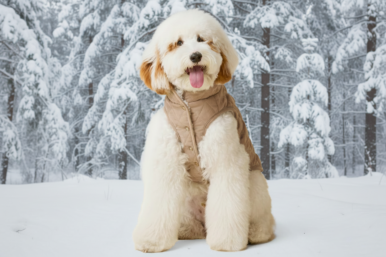 The Foggy Dog - Fawn Sherpa-Lined Reversible Dog Jacket