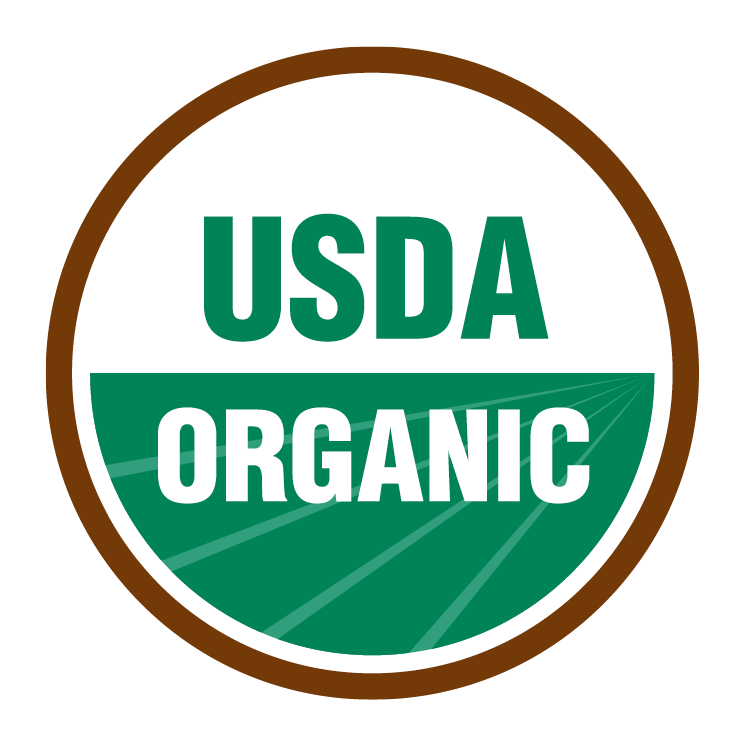 USDA Organic logo with green and brown colors on a white background